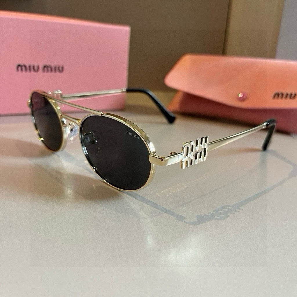 Miu Miu Metal Fashion Brown Lens Sunglasses for Men & Women - 382992 - detail image 2