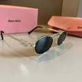 Miu Miu Metal Fashion Brown Lens Sunglasses for Men & Women - 382992
