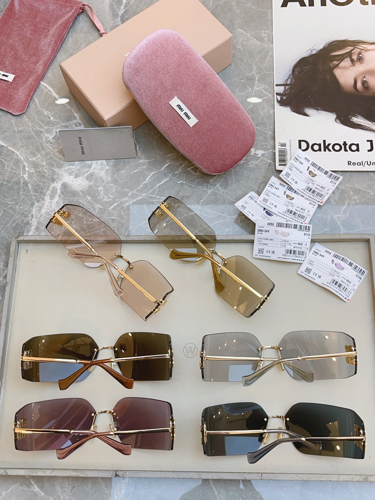 Miu Miu Fashion Silver Lens Sunglasses for Men & Women - 382997 - detail image 4