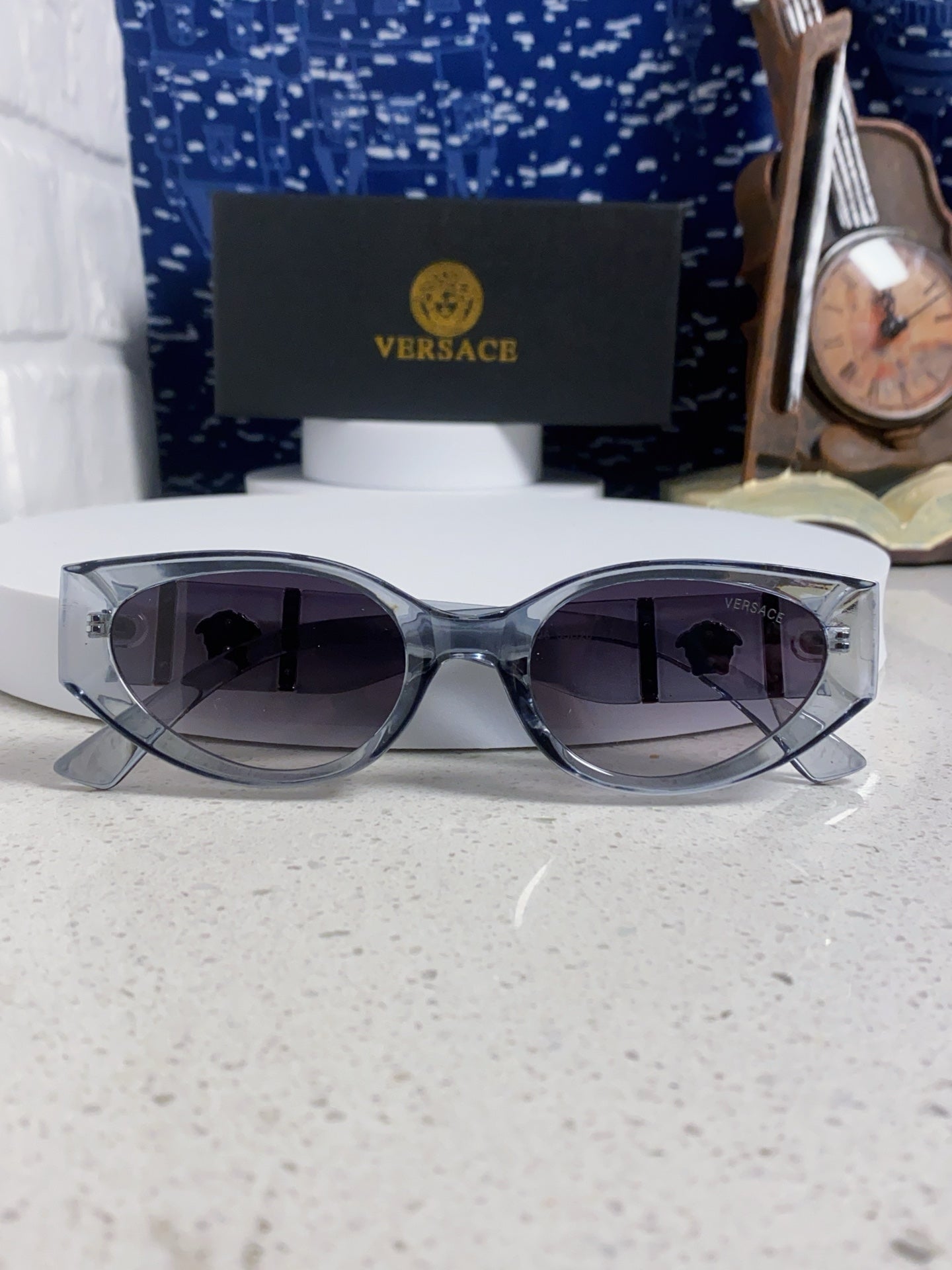 Versace Cat-Eye Silver Lens Sunglasses for Women - 358777 - detail image 10