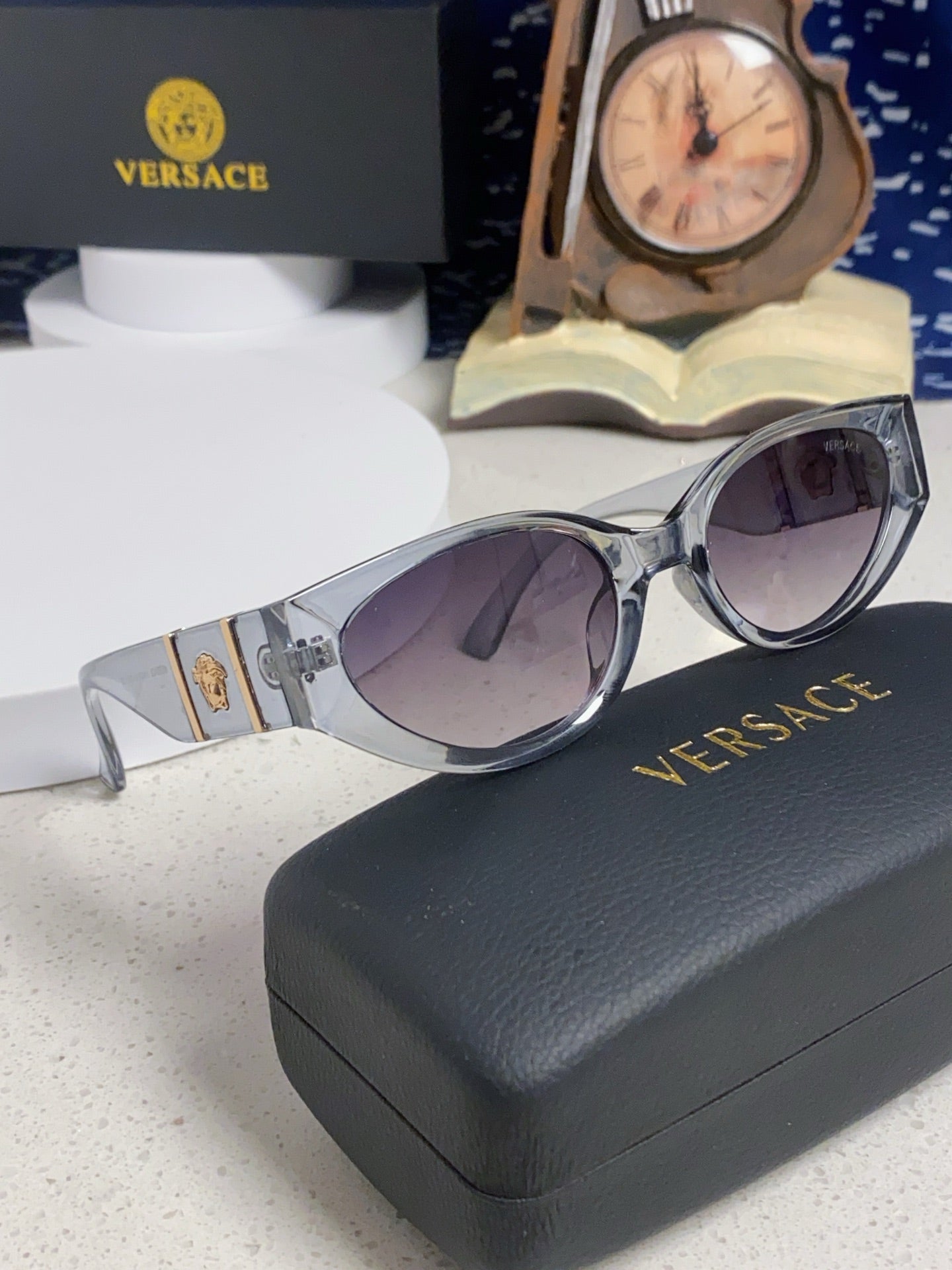 Versace Cat-Eye Silver Lens Sunglasses for Women - 487821 - detail image 11