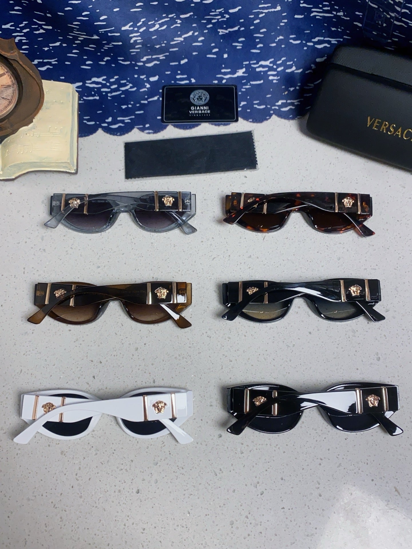 Versace Cat-Eye Blue Lens Sunglasses for Women - 432794 - detail image 11