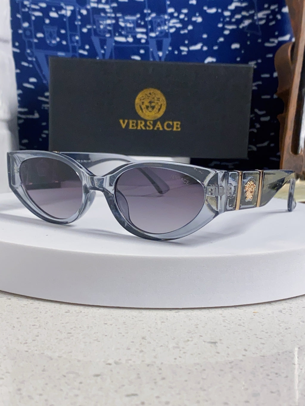 Versace Cat-Eye Silver Lens Sunglasses for Women - 487821