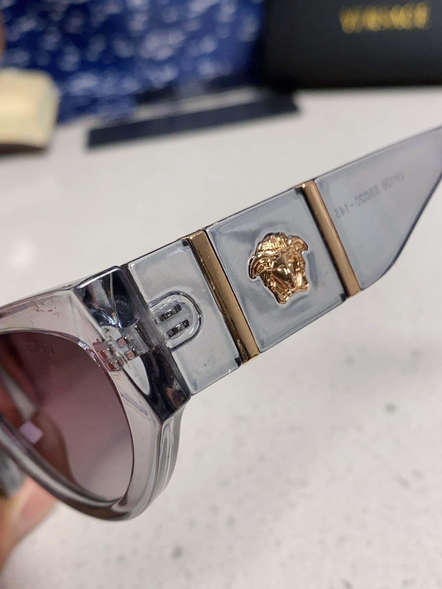 Versace Cat-Eye Silver Lens Sunglasses for Women - 358777 - detail image 7