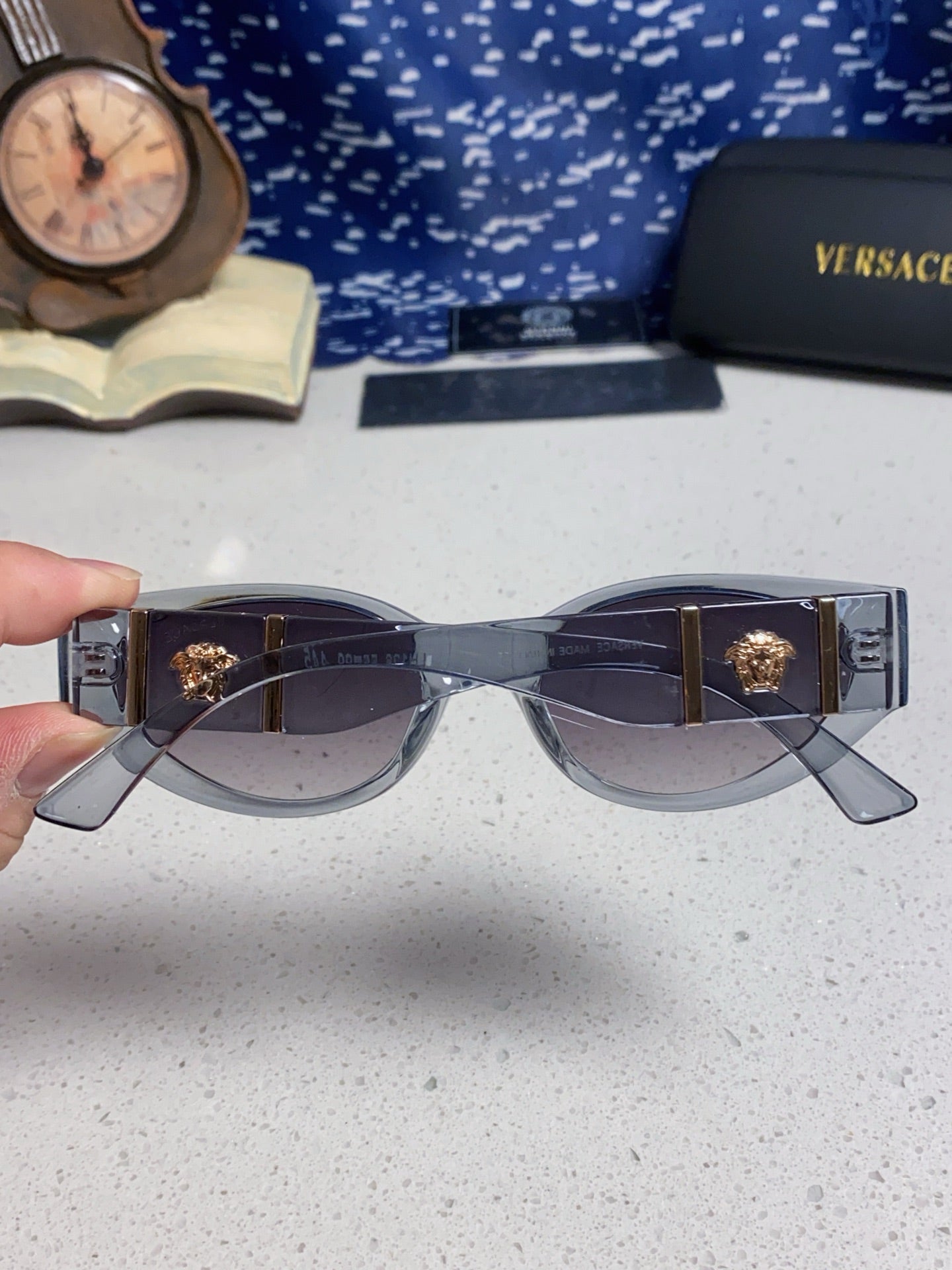 Versace Cat-Eye Silver Lens Sunglasses for Women - 487821 - detail image 5
