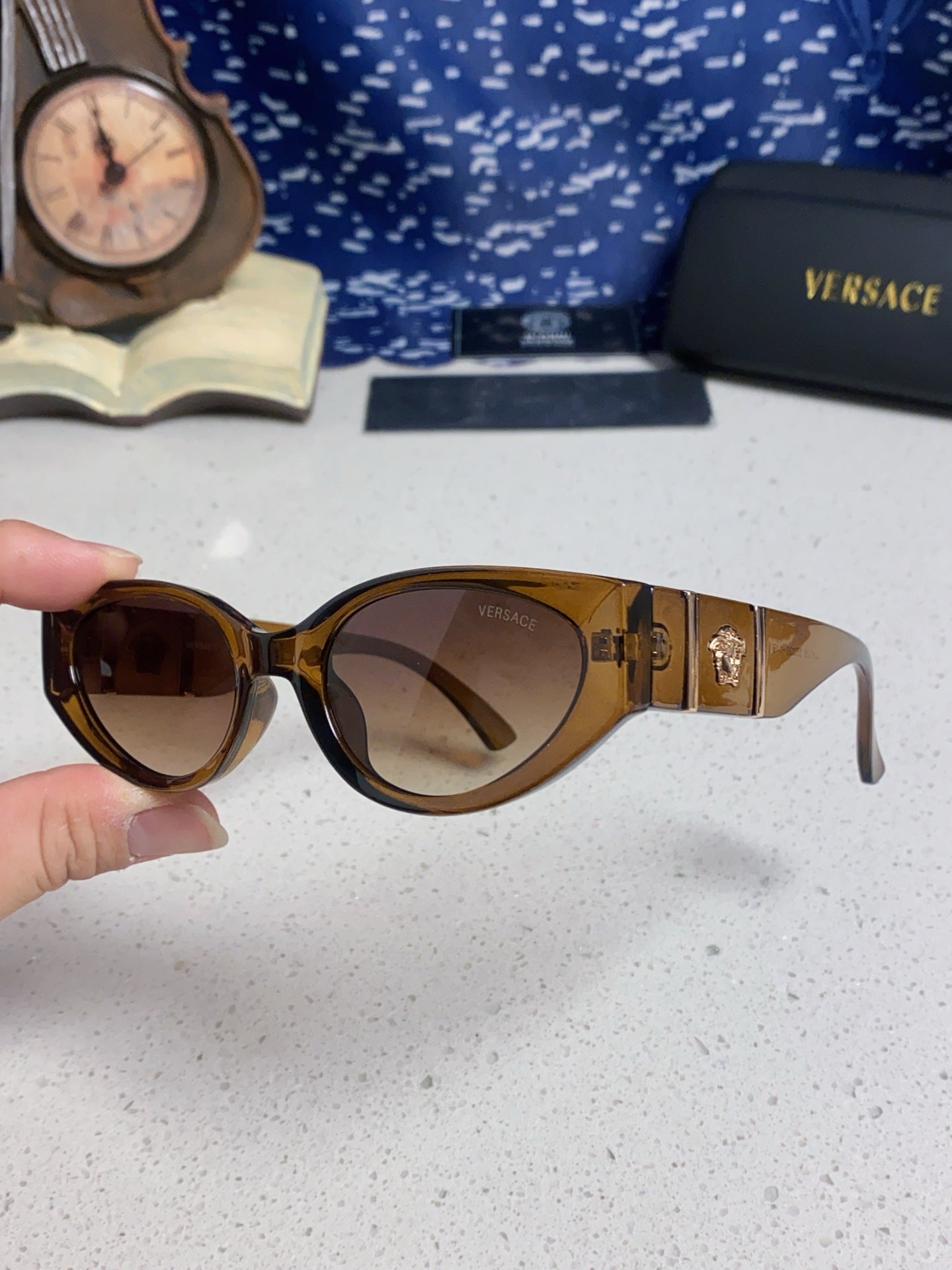 Versace Cat-Eye Brown Lens Sunglasses for Women - 487822 - detail image 6