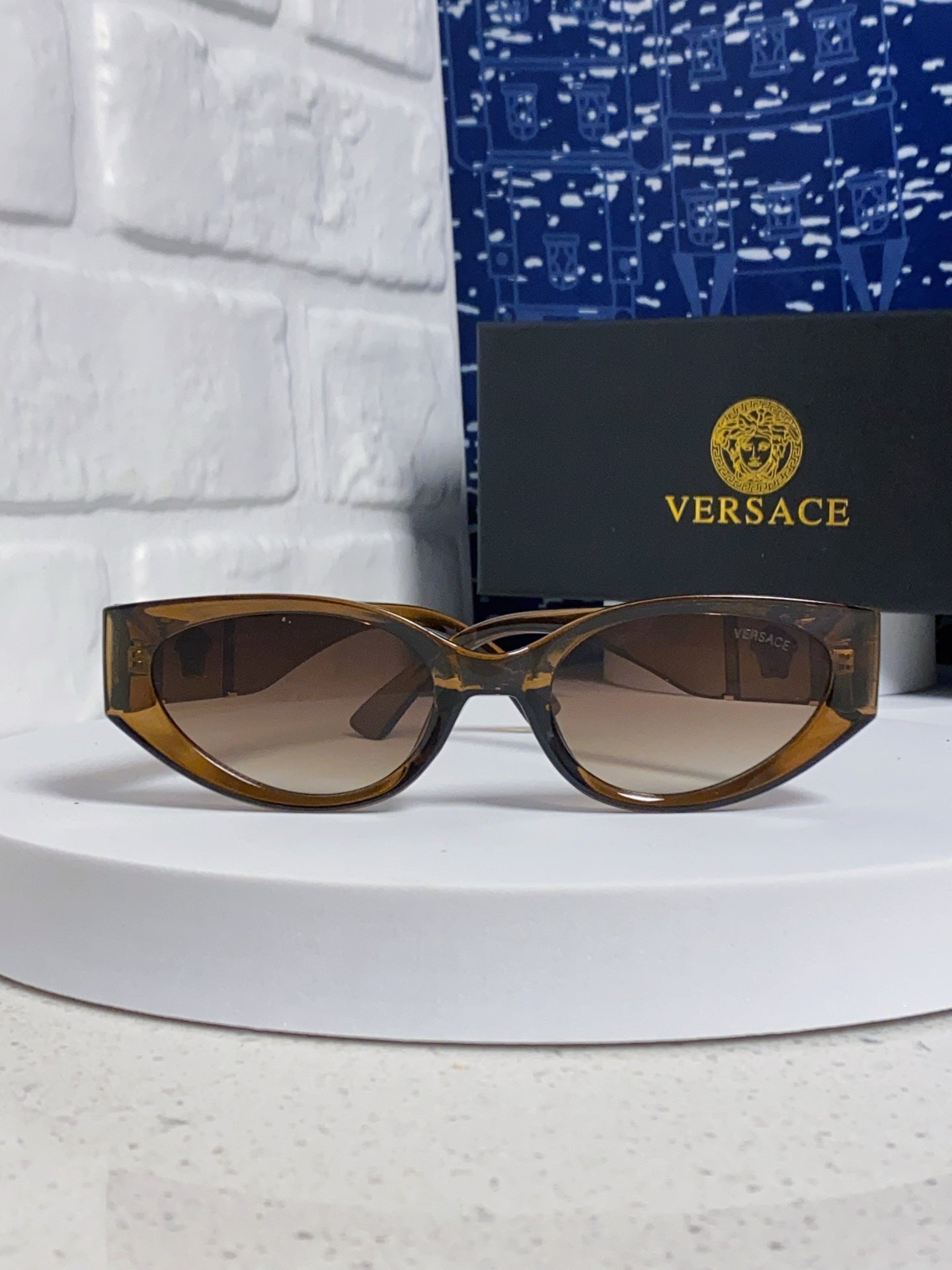 Versace Cat-Eye Brown Lens Sunglasses for Women - 358778 - detail image 2
