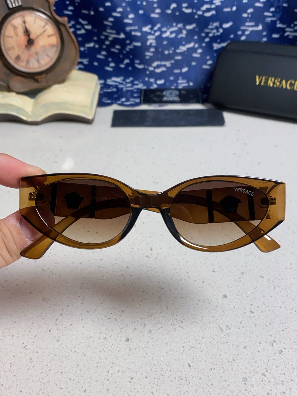 Versace Cat-Eye Brown Lens Sunglasses for Women - 432793 - detail image 4