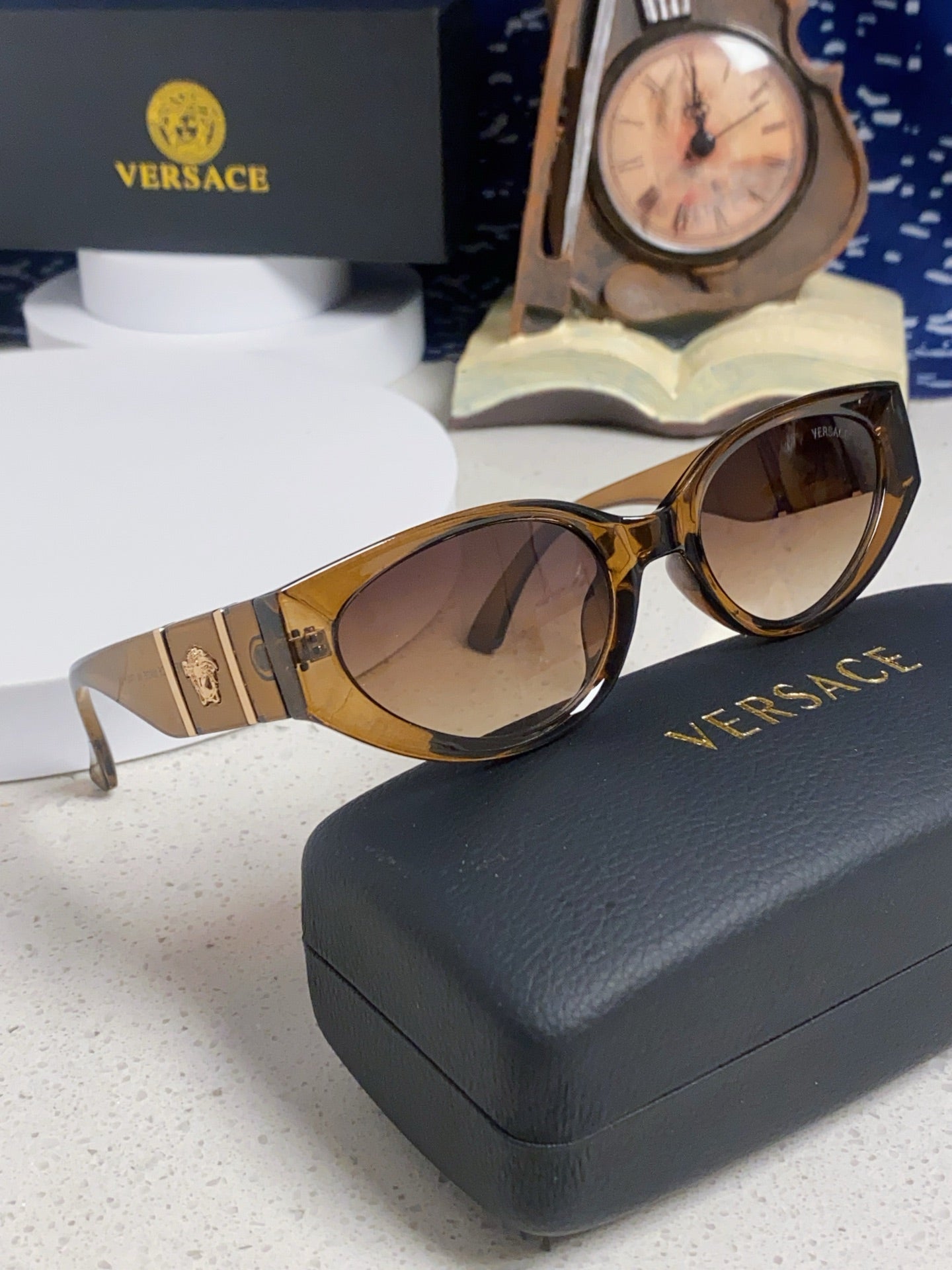 Versace Cat-Eye Brown Lens Sunglasses for Women - 487822 - detail image 10
