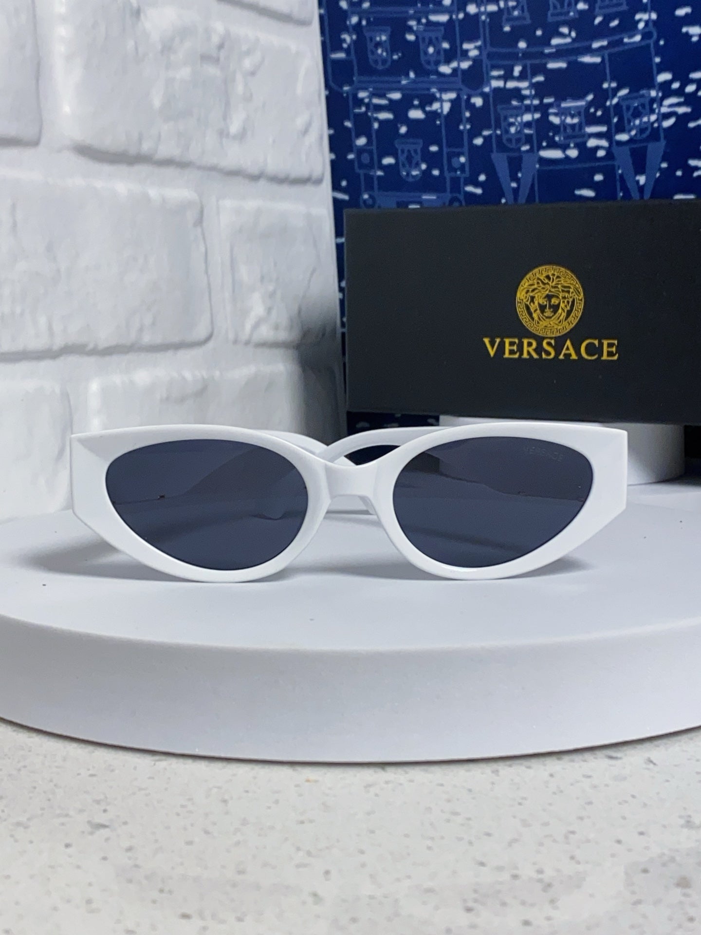 Versace Cat-Eye Blue Lens Sunglasses for Women - detail image 2