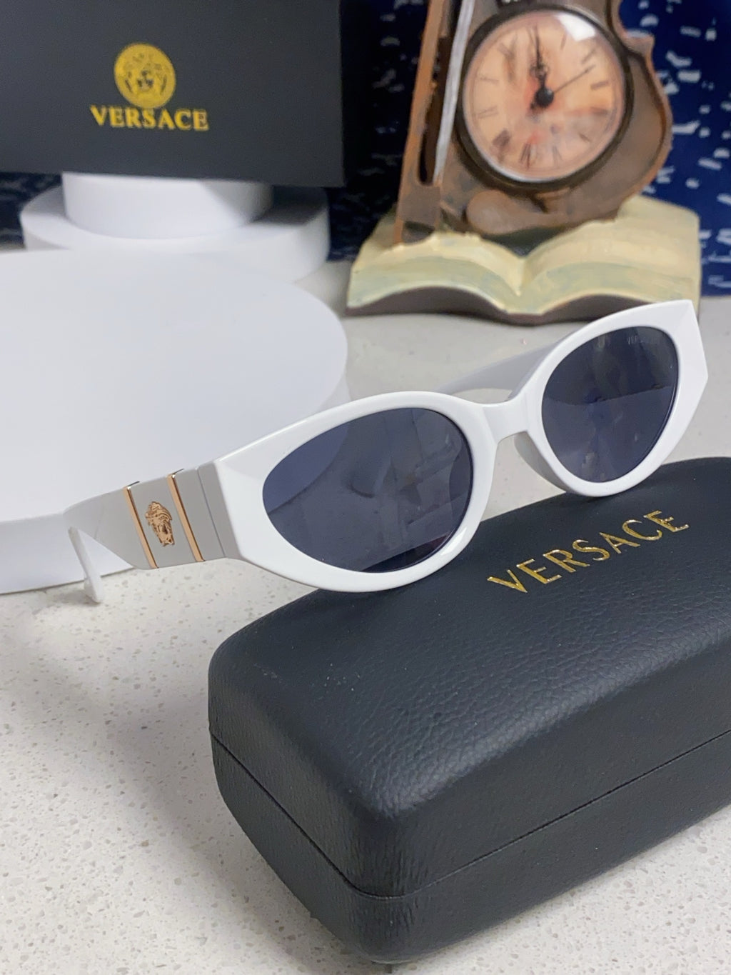 Versace Cat-Eye Blue Lens Sunglasses for Women - 358779 - detail image 10