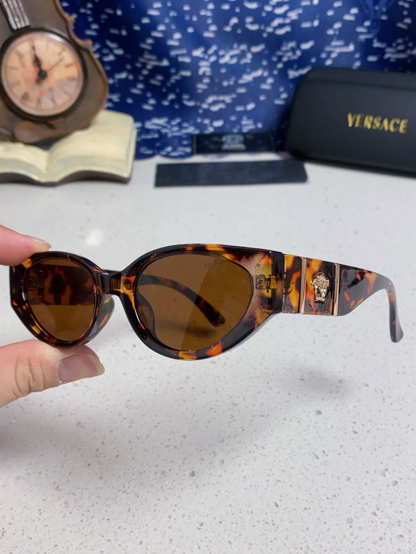 Versace Cat-Eye Brown Lens Sunglasses for Women - detail image 6