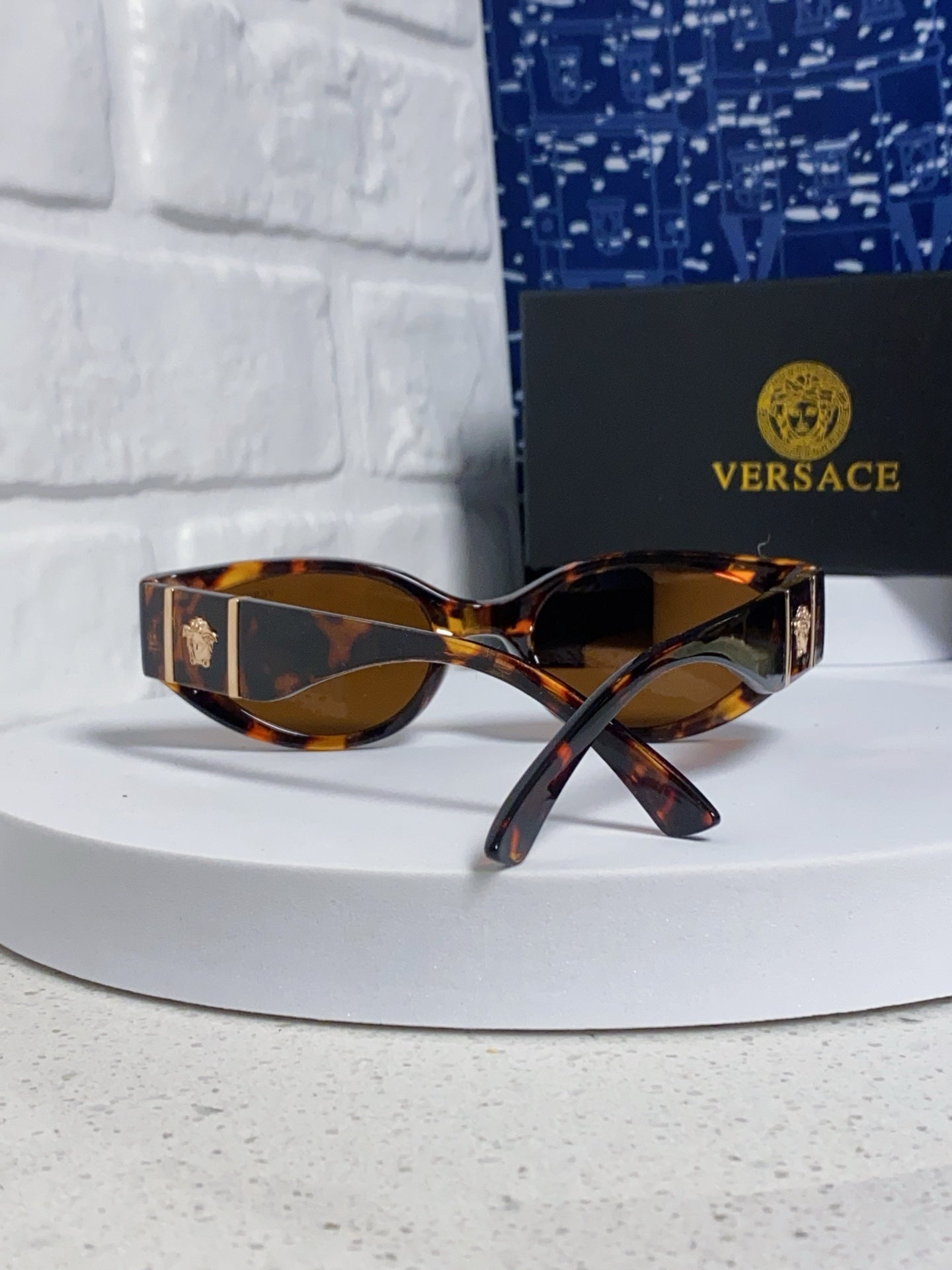 Versace Cat-Eye Brown Lens Sunglasses for Women - detail image 3