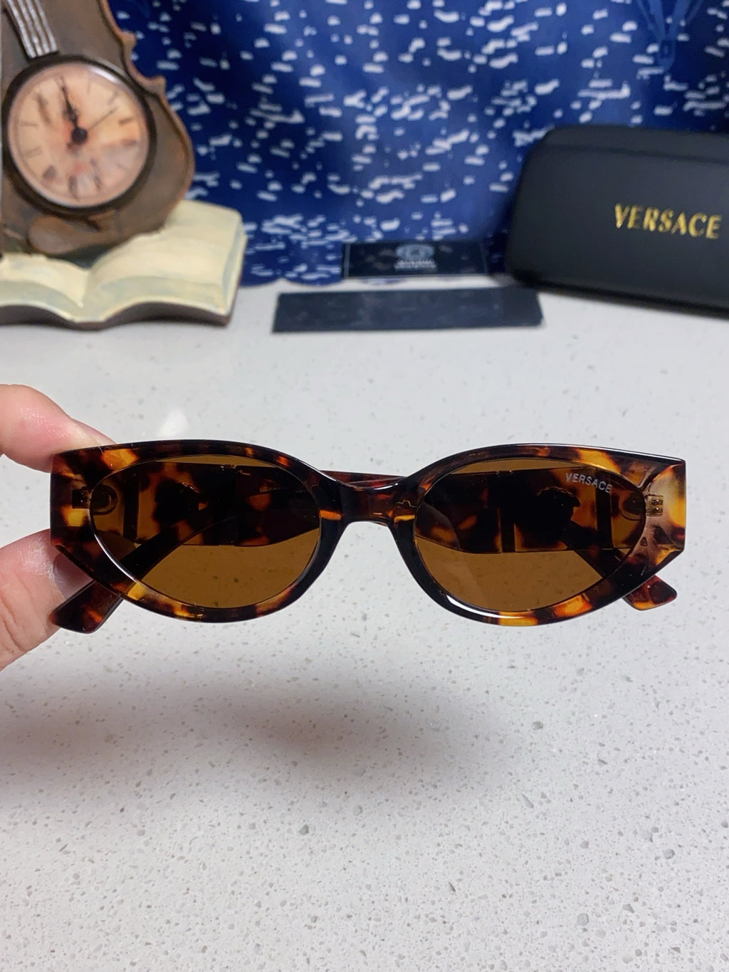 Versace Cat-Eye Brown Lens Sunglasses for Women - detail image 4