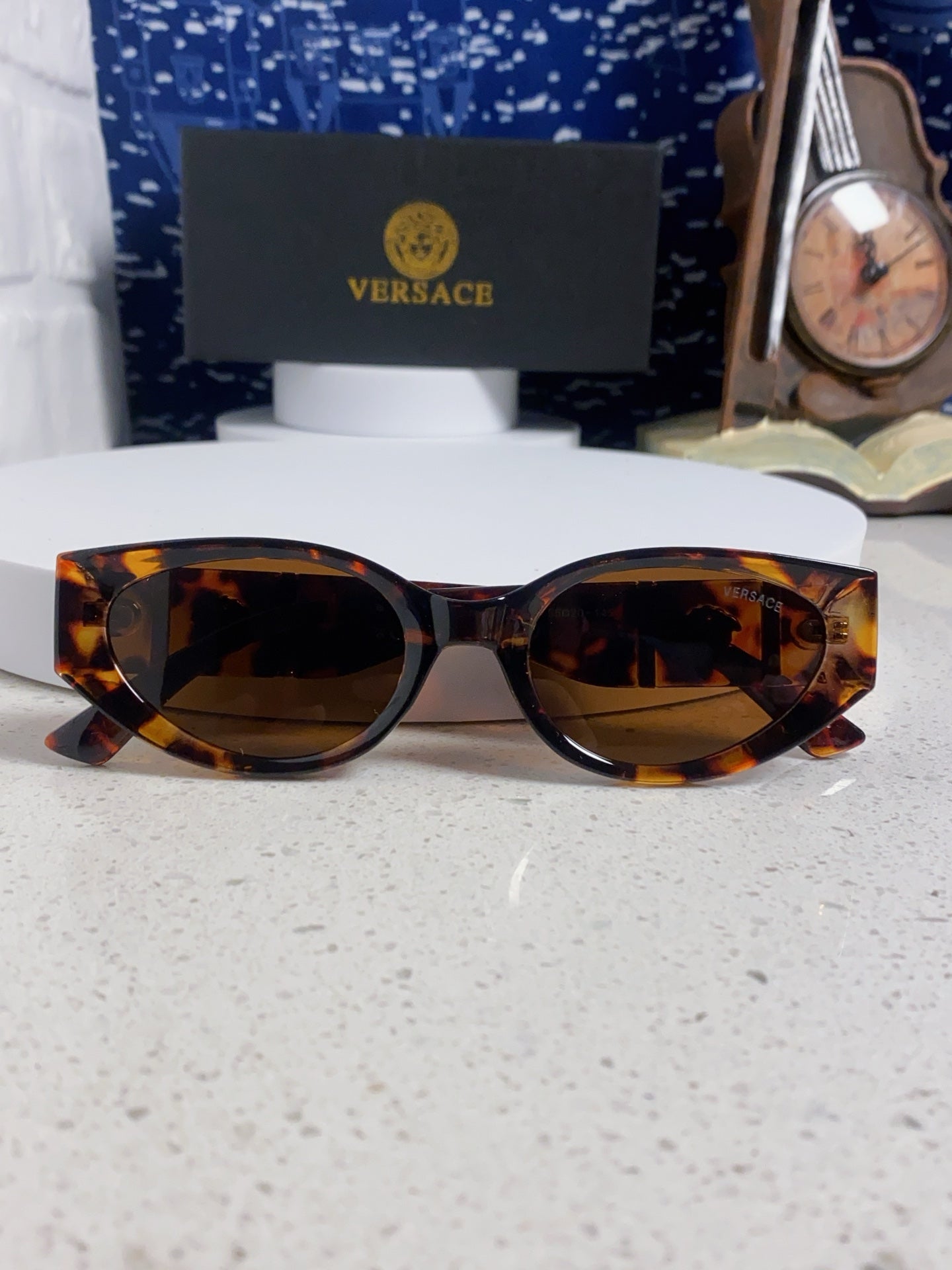 Versace Cat-Eye Brown Lens Sunglasses for Women - detail image 9
