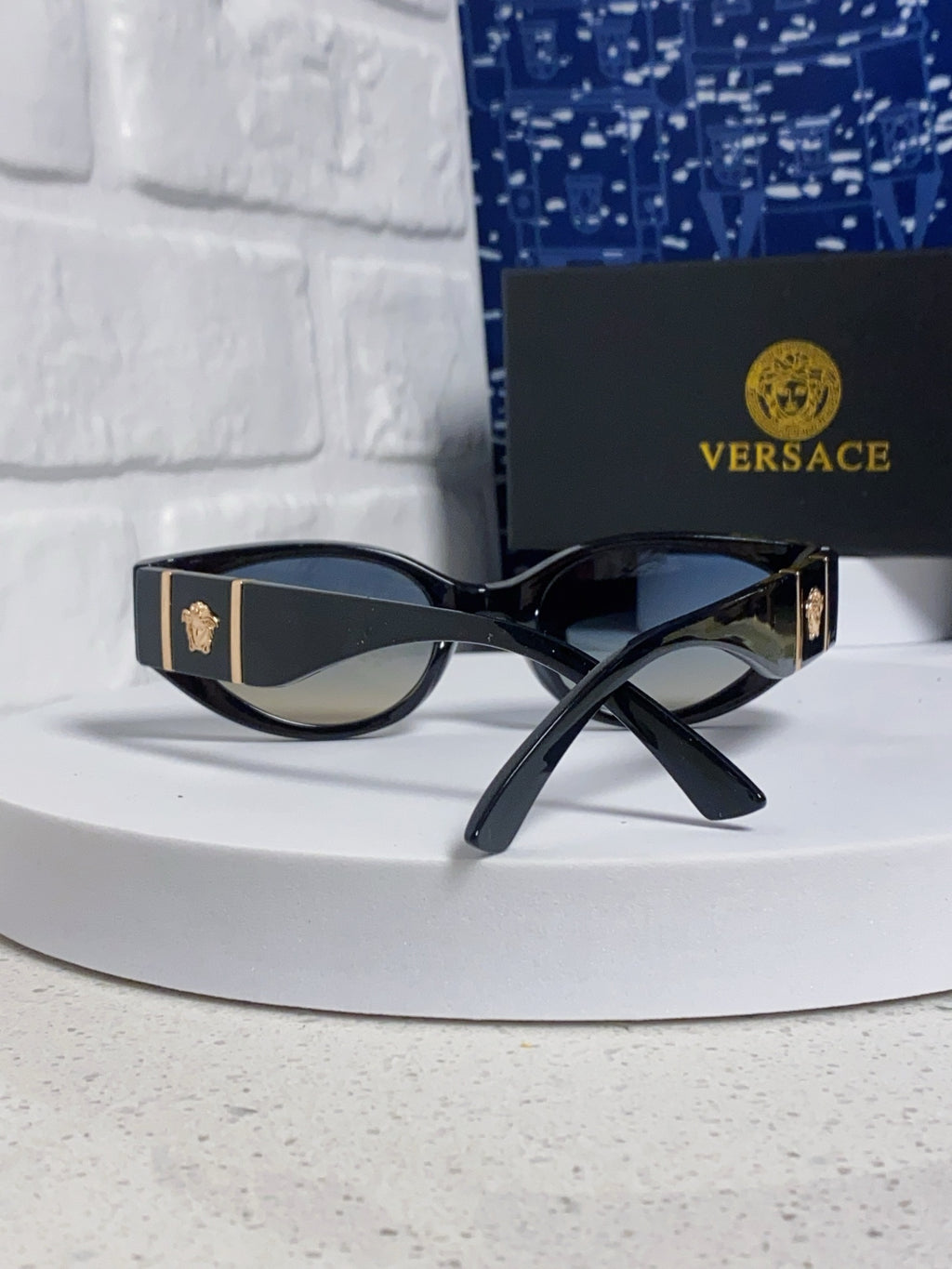 Versace Cat-Eye Silver Lens Sunglasses for Women - detail image 3