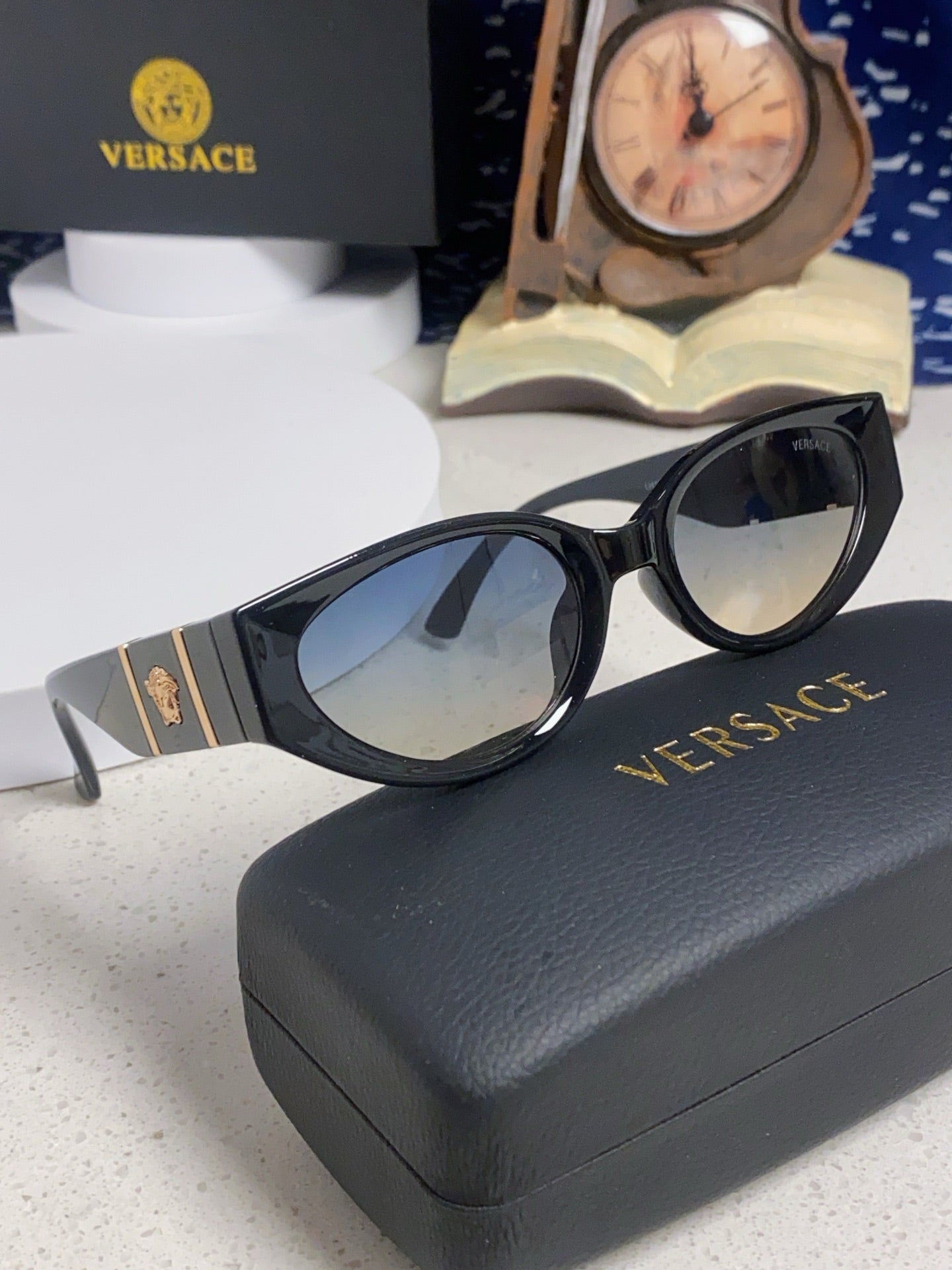 Versace Cat-Eye Silver Lens Sunglasses for Women - detail image 10