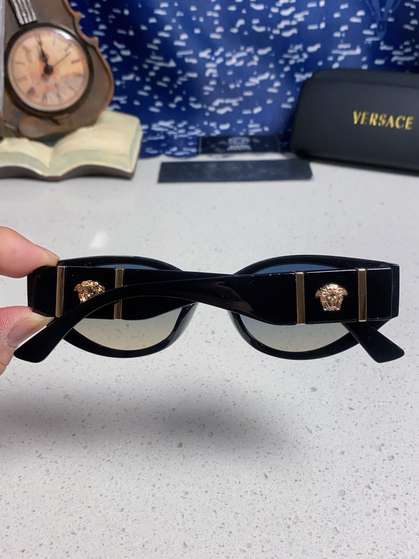 Versace Cat-Eye Silver Lens Sunglasses for Women - detail image 5
