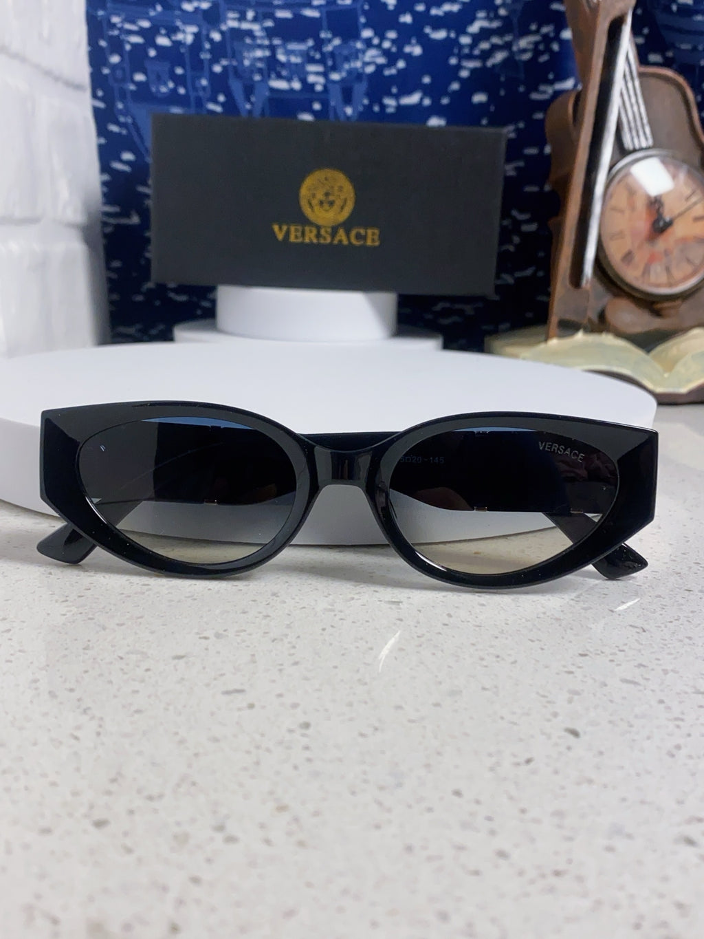 Versace Cat-Eye Silver Lens Sunglasses for Women - detail image 9