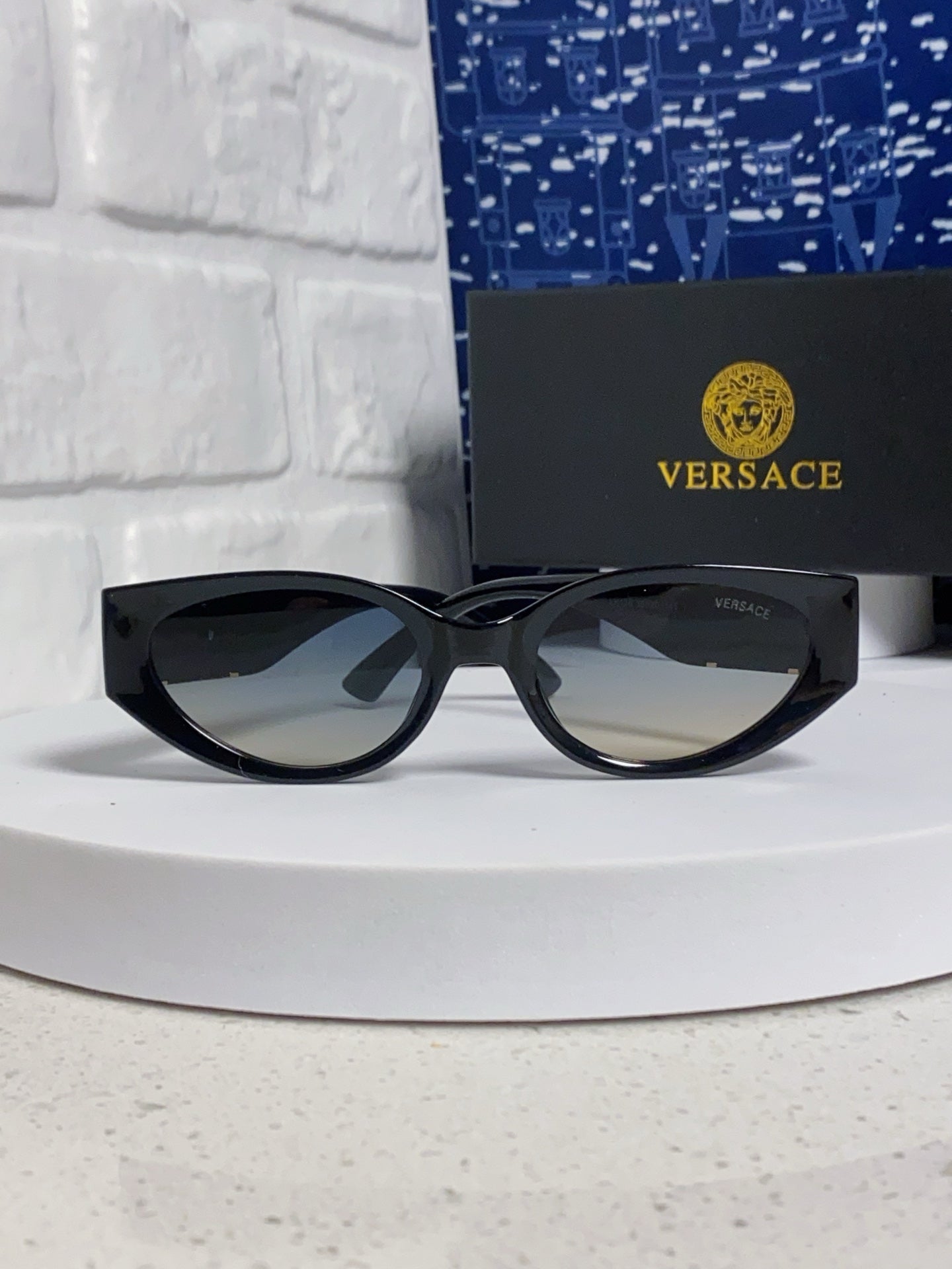 Versace Cat-Eye Silver Lens Sunglasses for Women - detail image 2