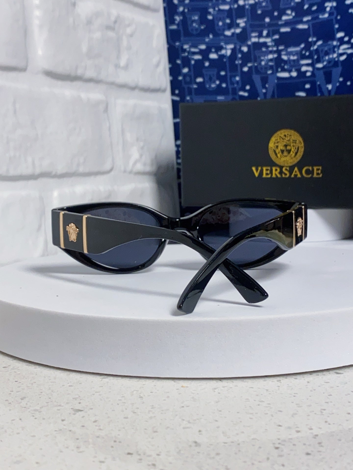 Versace Cat-Eye Gold Lens Sunglasses for Women - detail image 3