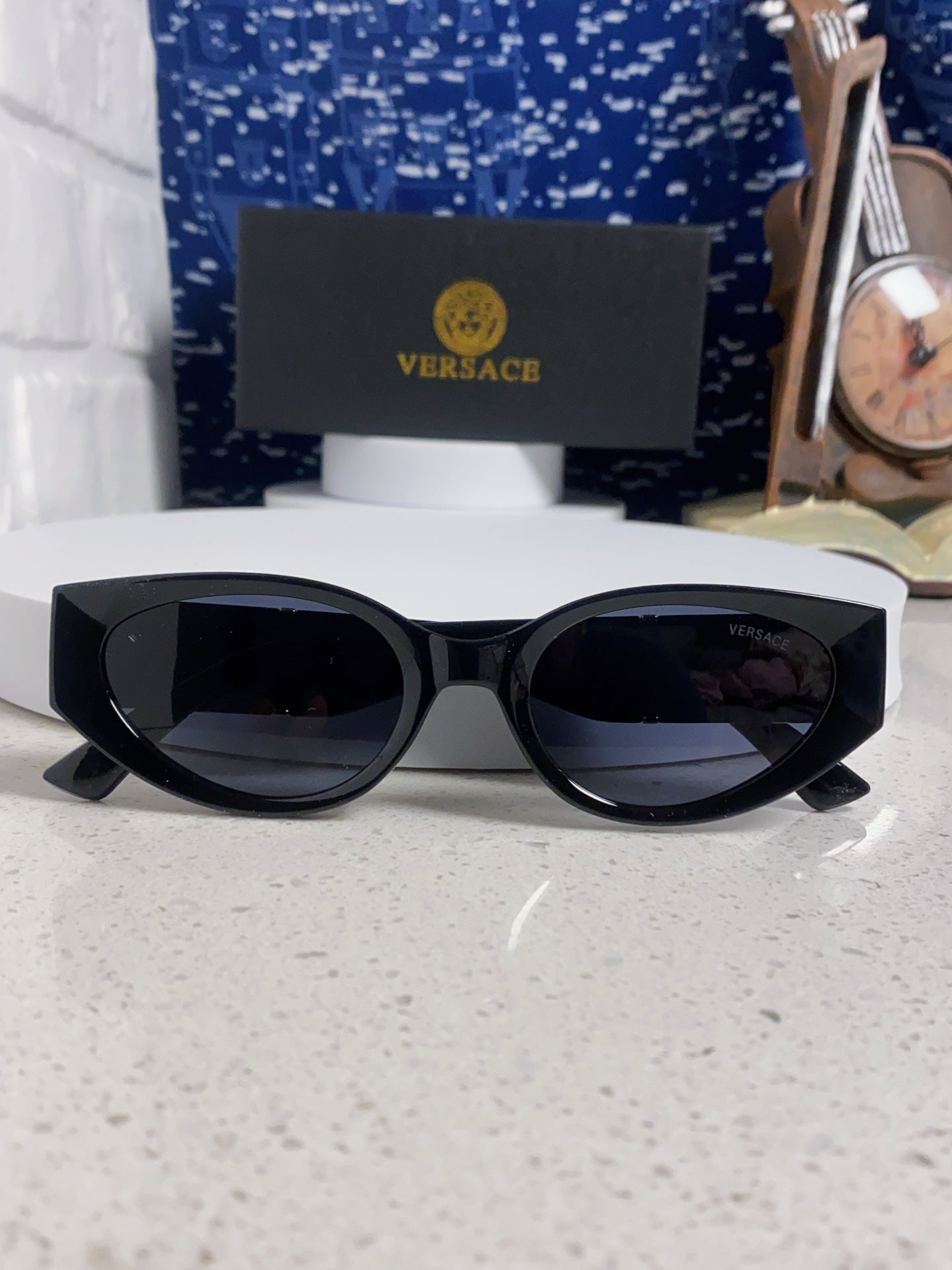 Versace Cat-Eye Gold Lens Sunglasses for Women - detail image 9
