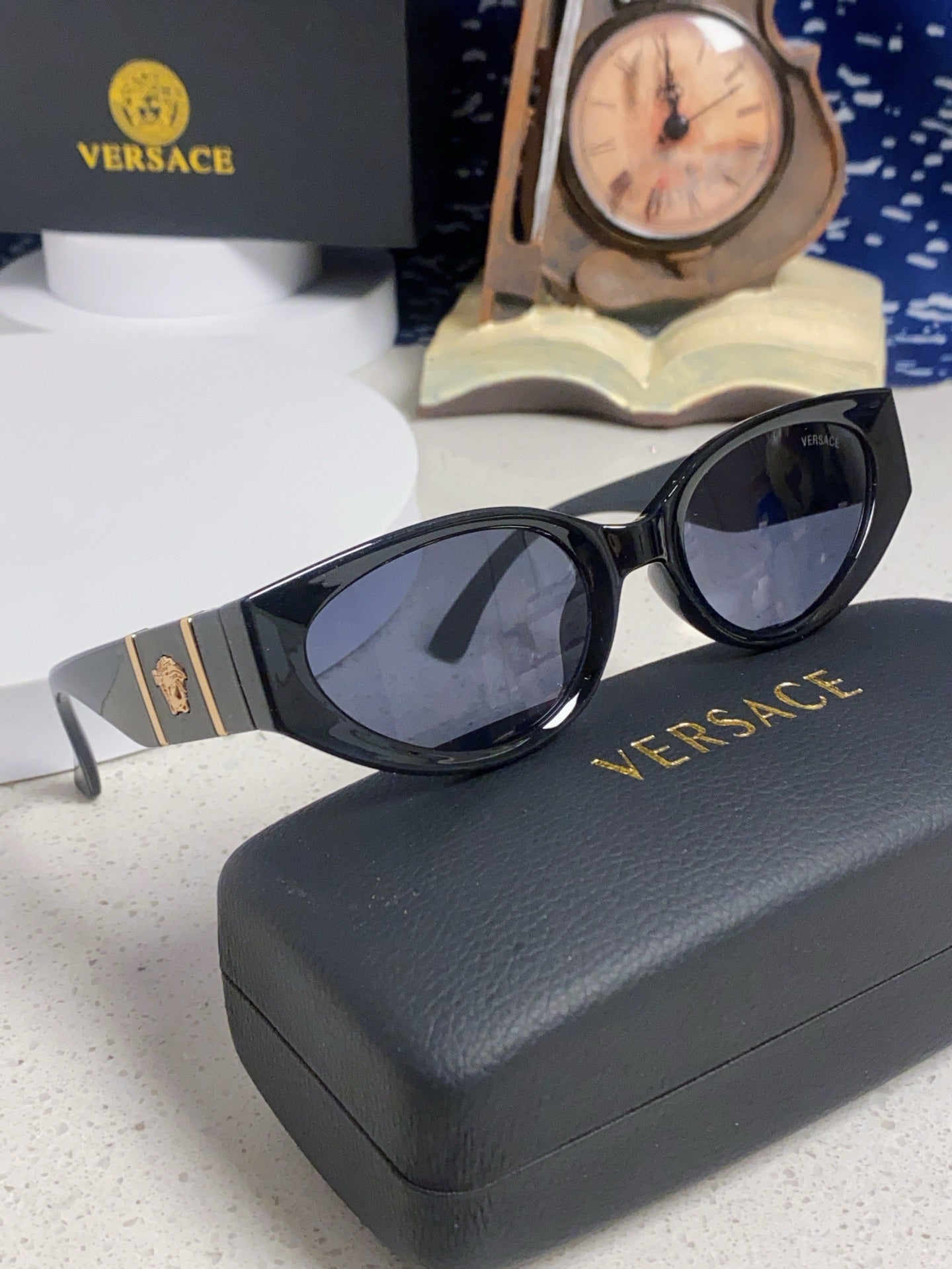 Versace Cat-Eye Gold Lens Sunglasses for Women - 432797 - detail image 10