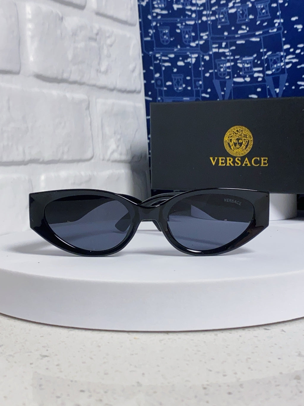 Versace Cat-Eye Gold Lens Sunglasses for Women - detail image 2