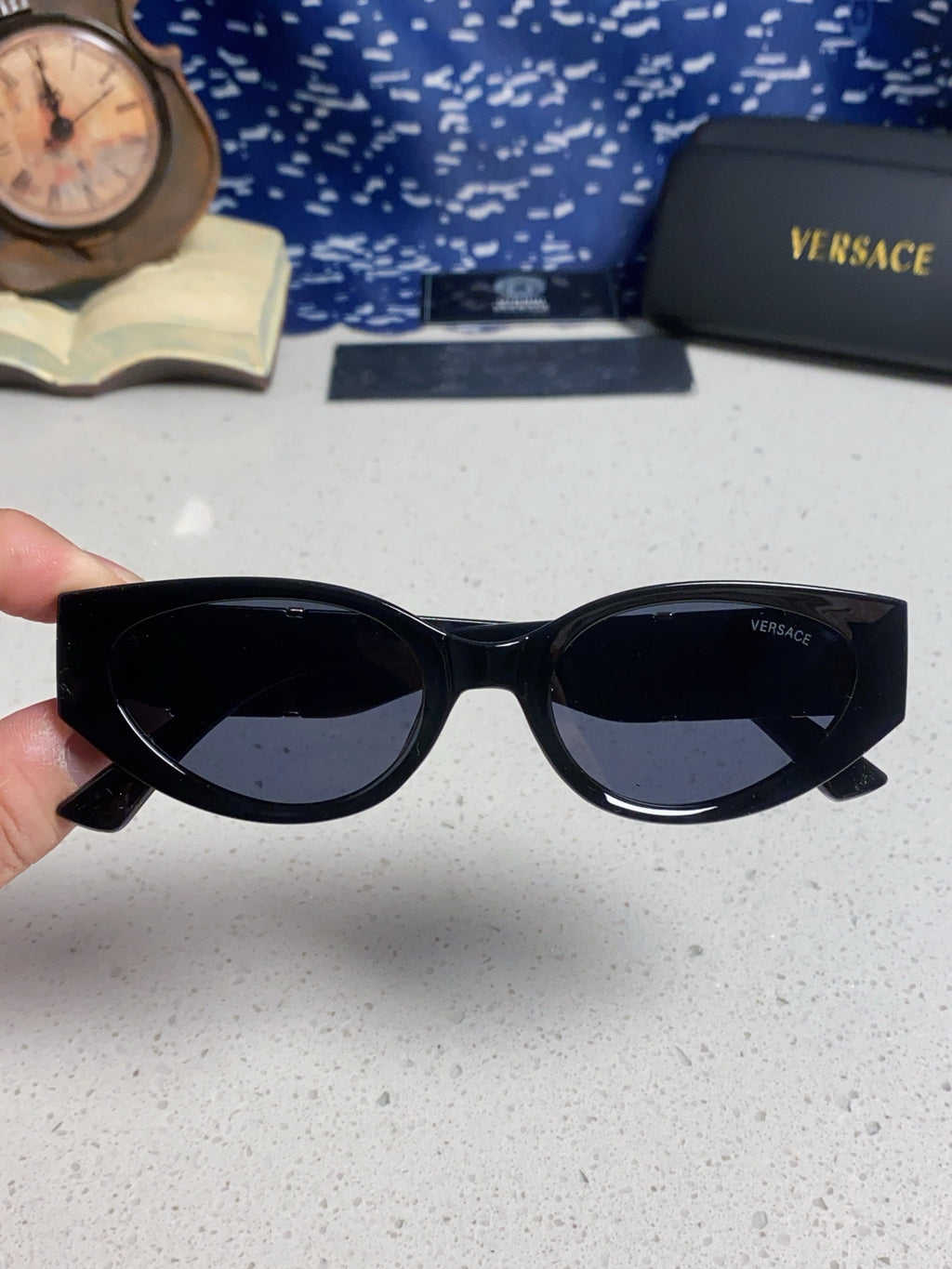 Versace Cat-Eye Gold Lens Sunglasses for Women - 432797 - detail image 4