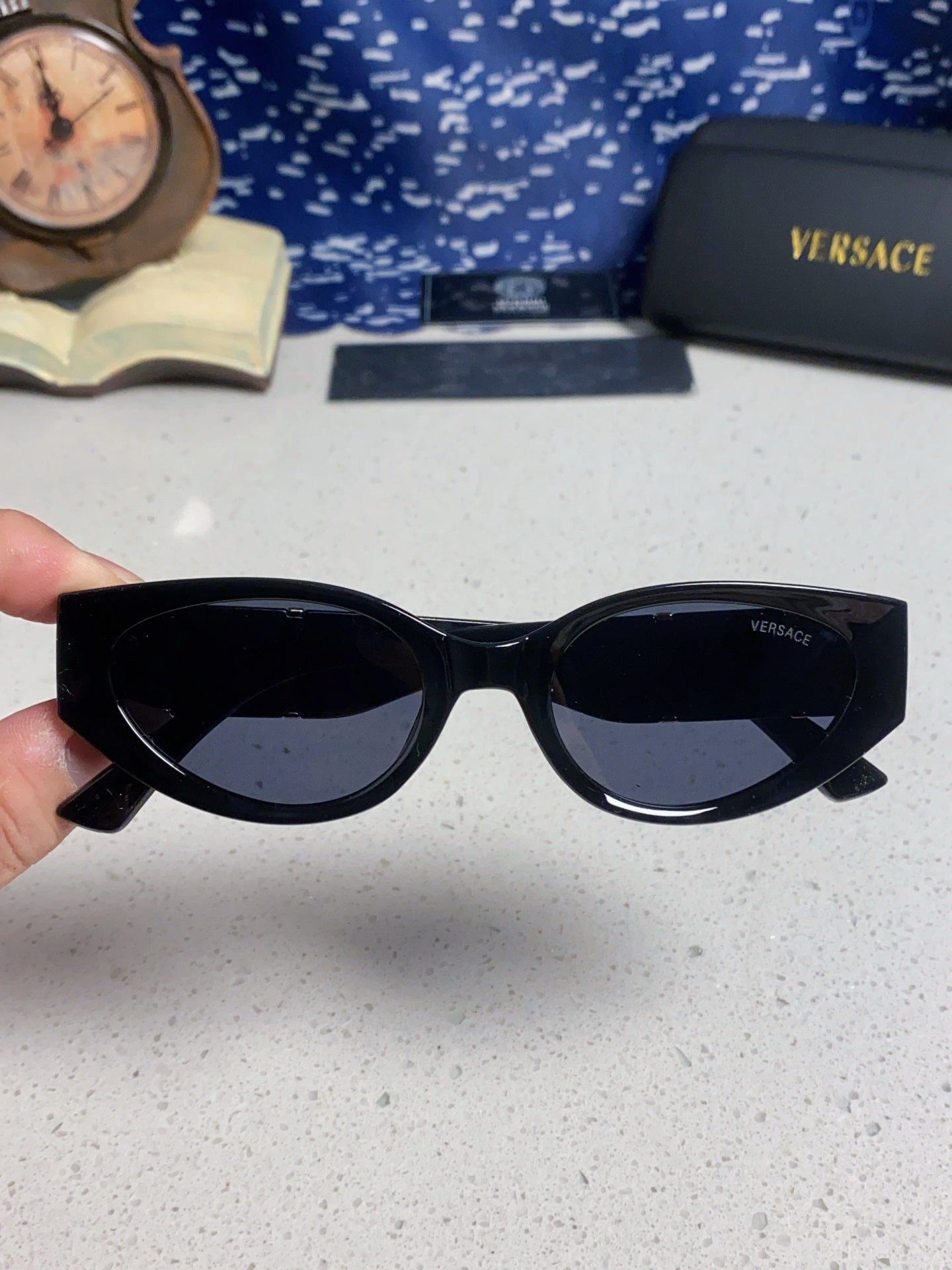 Versace Cat-Eye Gold Lens Sunglasses for Women - 432797 - detail image 4