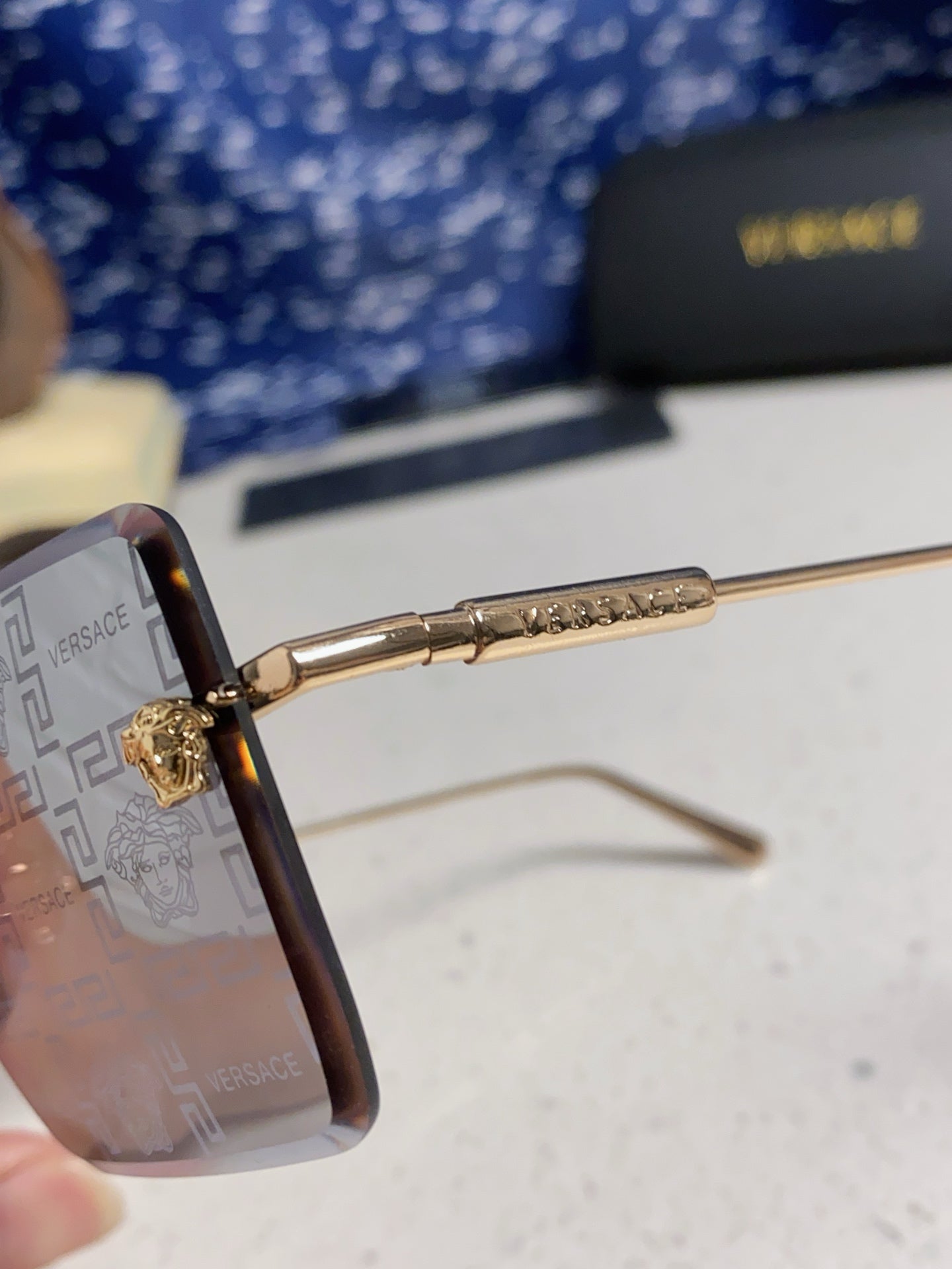 Versace Lightweight Rimless Silver Lens Sunglasses for Men & Women - 487879 - detail image 7