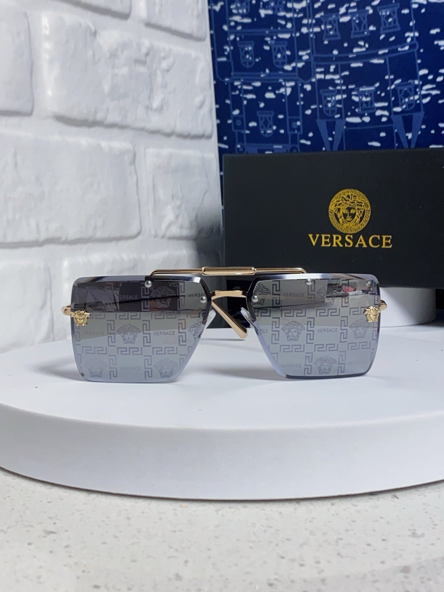 Versace Lightweight Rimless Silver Lens Sunglasses for Men & Women - 487879 - detail image 2