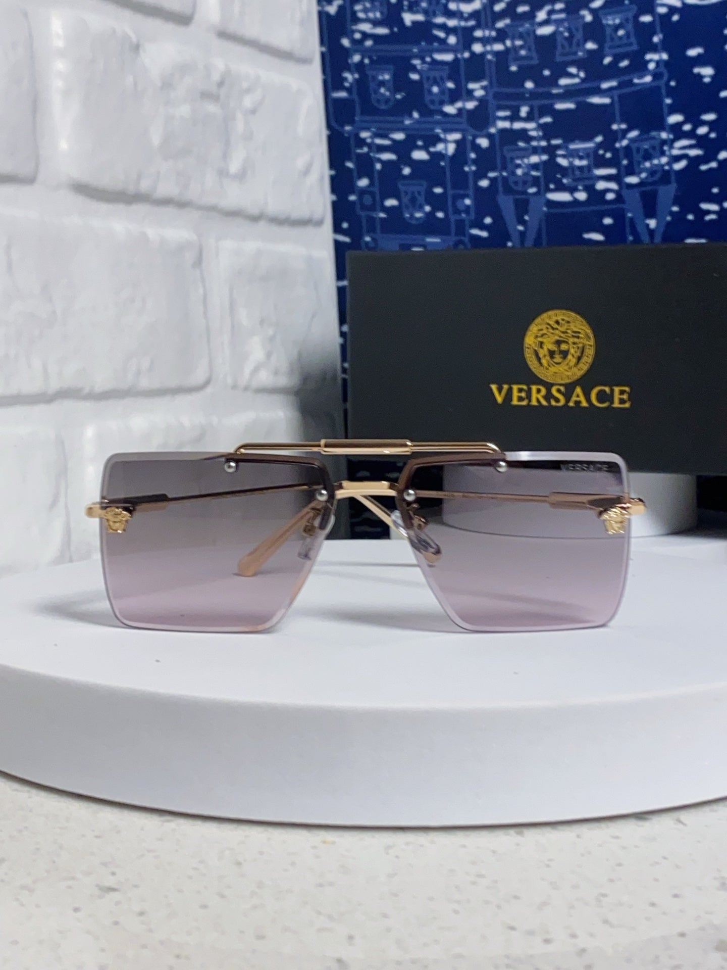 Versace Lightweight Rimless Silver Lens Sunglasses for Men & Women - 487880 - detail image 2