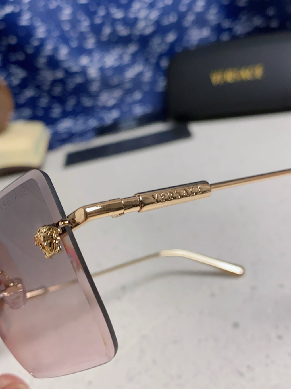 Versace Lightweight Rimless Silver Lens Sunglasses for Men & Women - 487880 - detail image 7