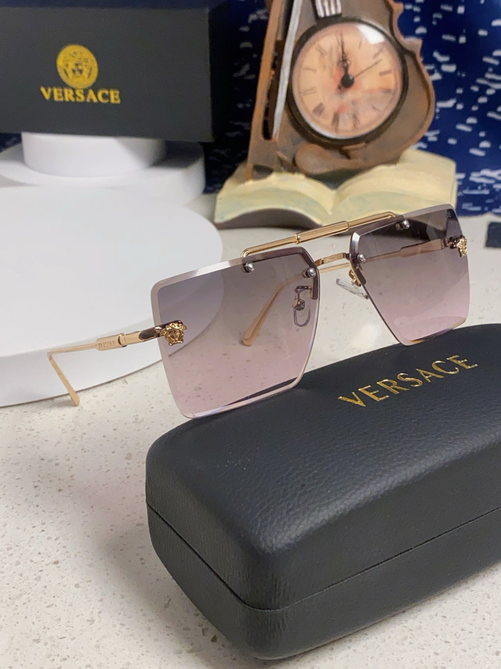 Versace Lightweight Rimless Silver Lens Sunglasses for Men & Women - 358809 - detail image 10