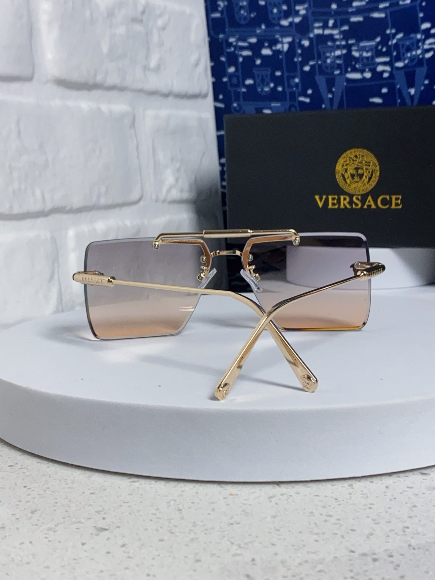 Versace Lightweight Rimless Silver Lens Sunglasses for Men & Women - 487881 - detail image 3