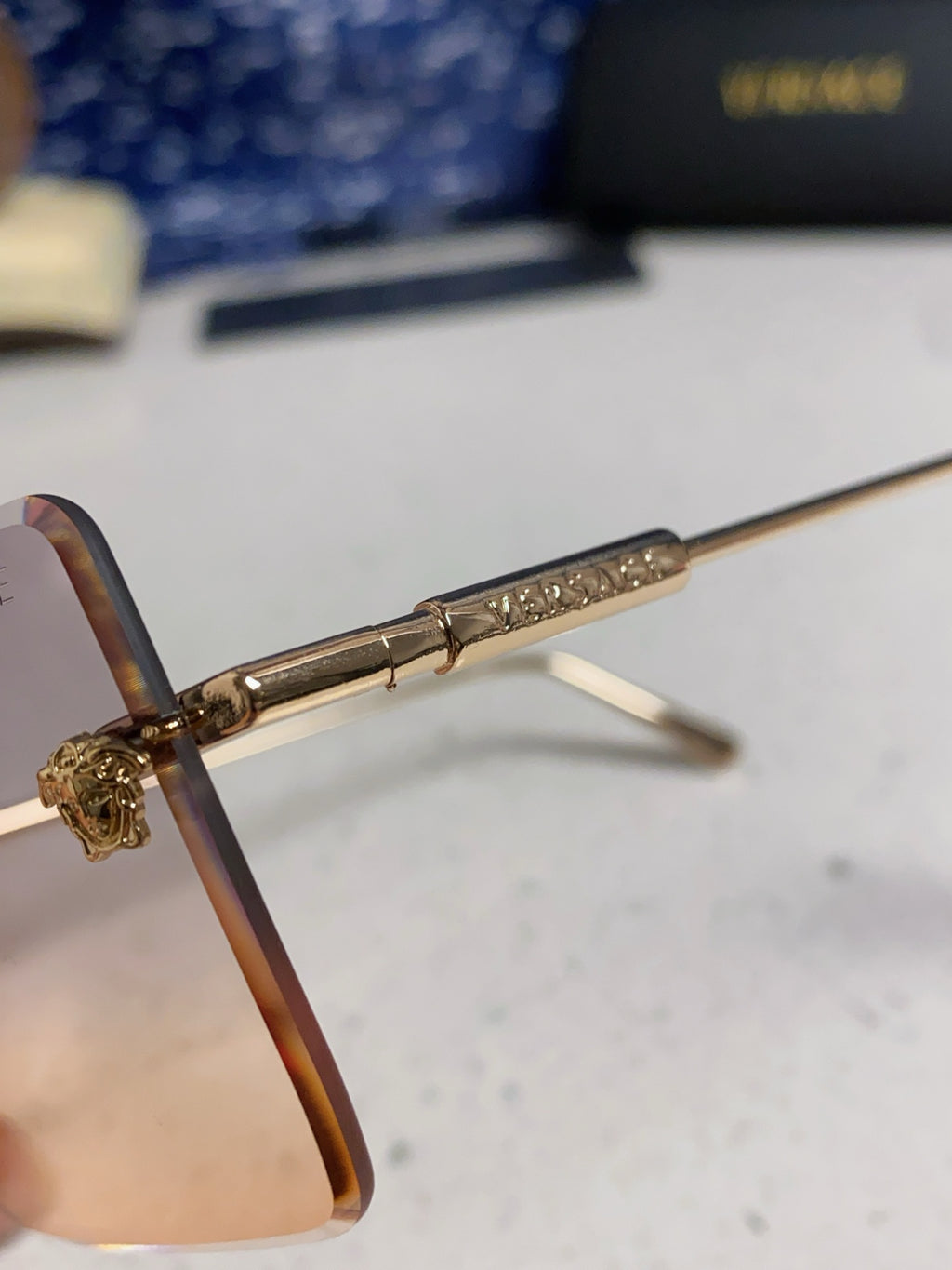 Versace Lightweight Rimless Silver Lens Sunglasses for Men & Women - 487881 - detail image 7