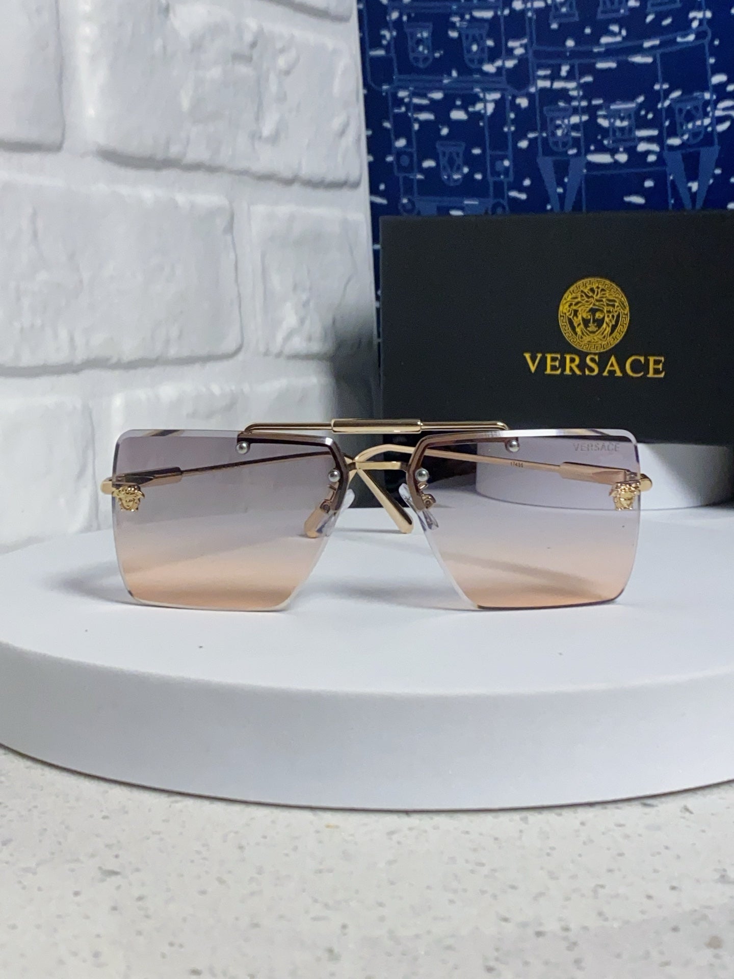 Versace Lightweight Rimless Silver Lens Sunglasses for Men & Women - 487881 - detail image 2