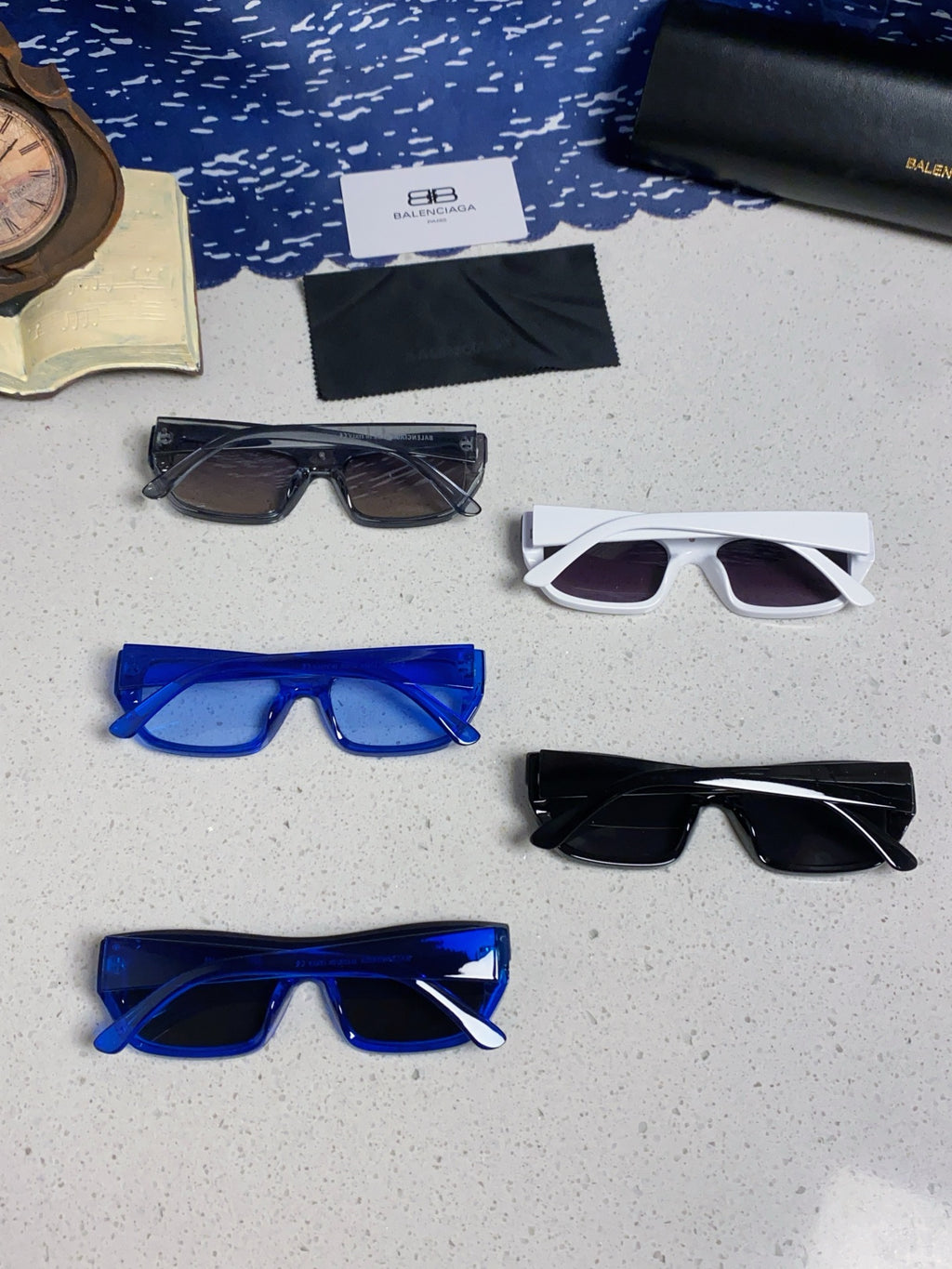 Balenciaga Browline Blue Lens Sunglasses for Men & Women - detail image 11