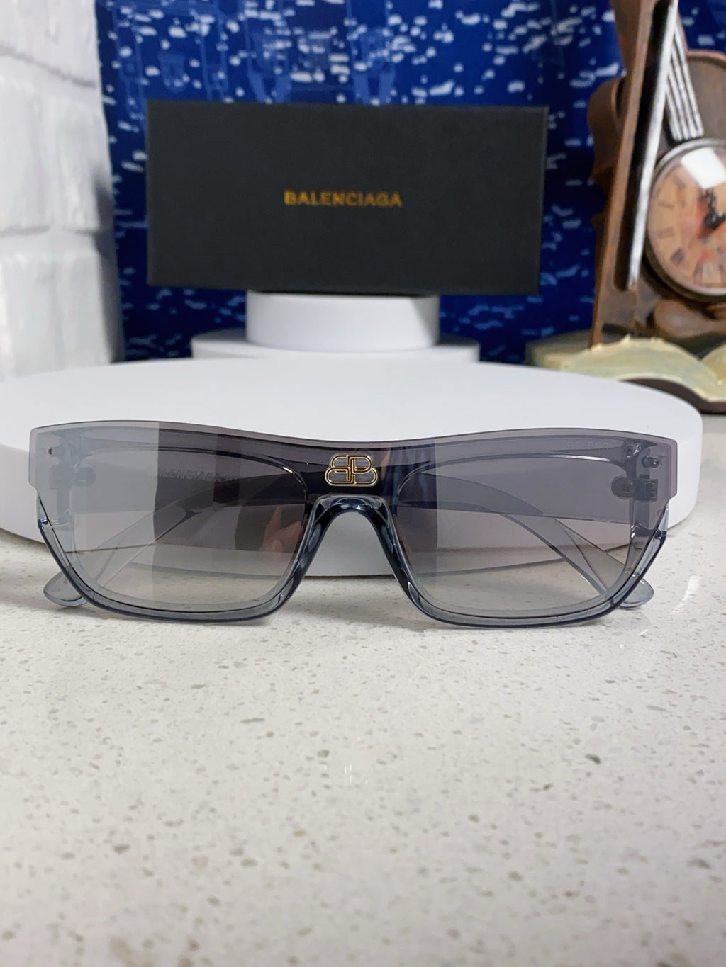 Balenciaga Browline Silver Lens Sunglasses for Men & Women - 358644 - detail image 9