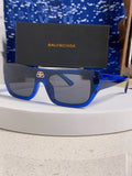 Balenciaga Browline Blue Lens Sunglasses for Men & Women