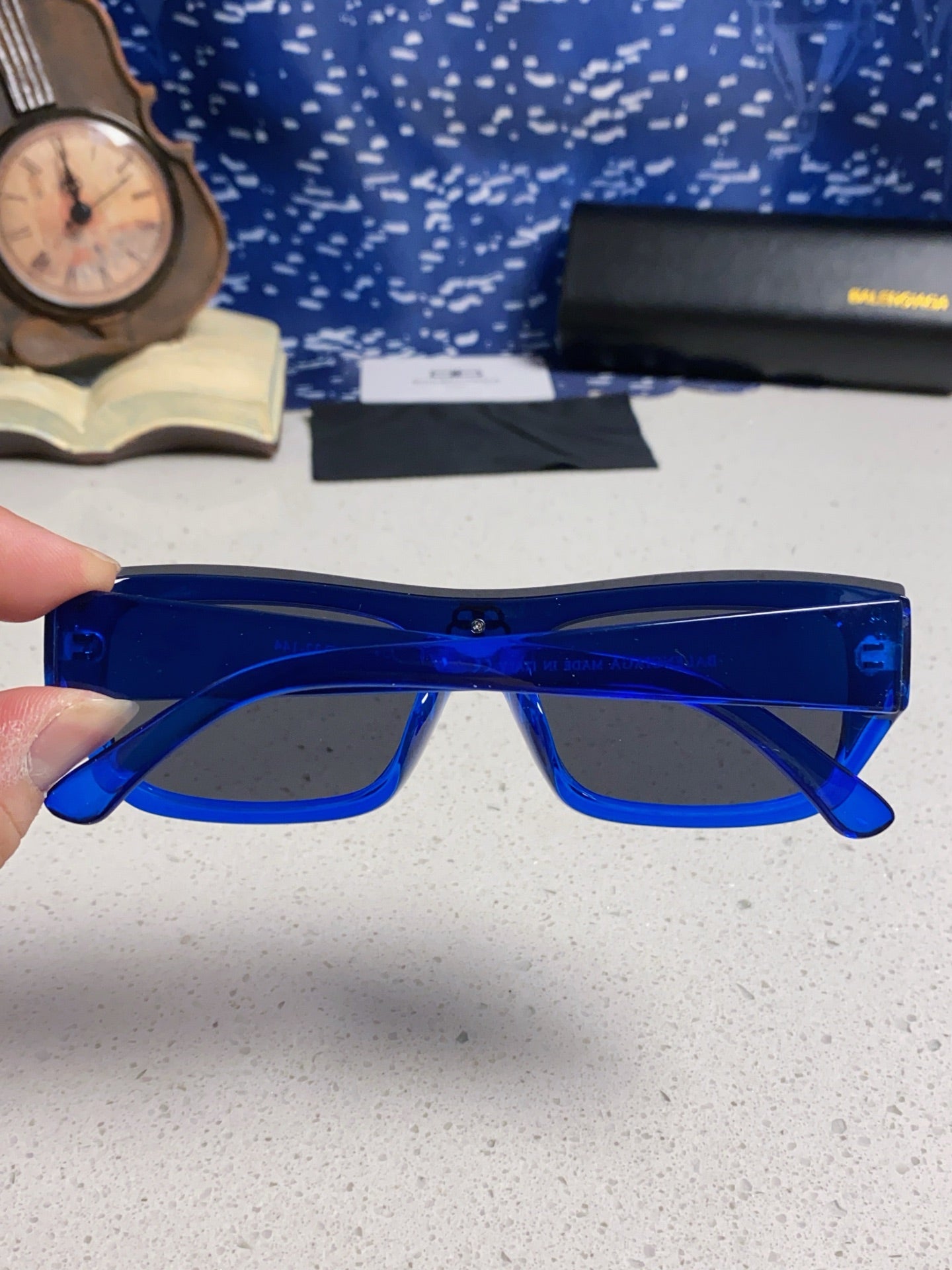 Balenciaga Browline Blue Lens Sunglasses for Men & Women - detail image 5