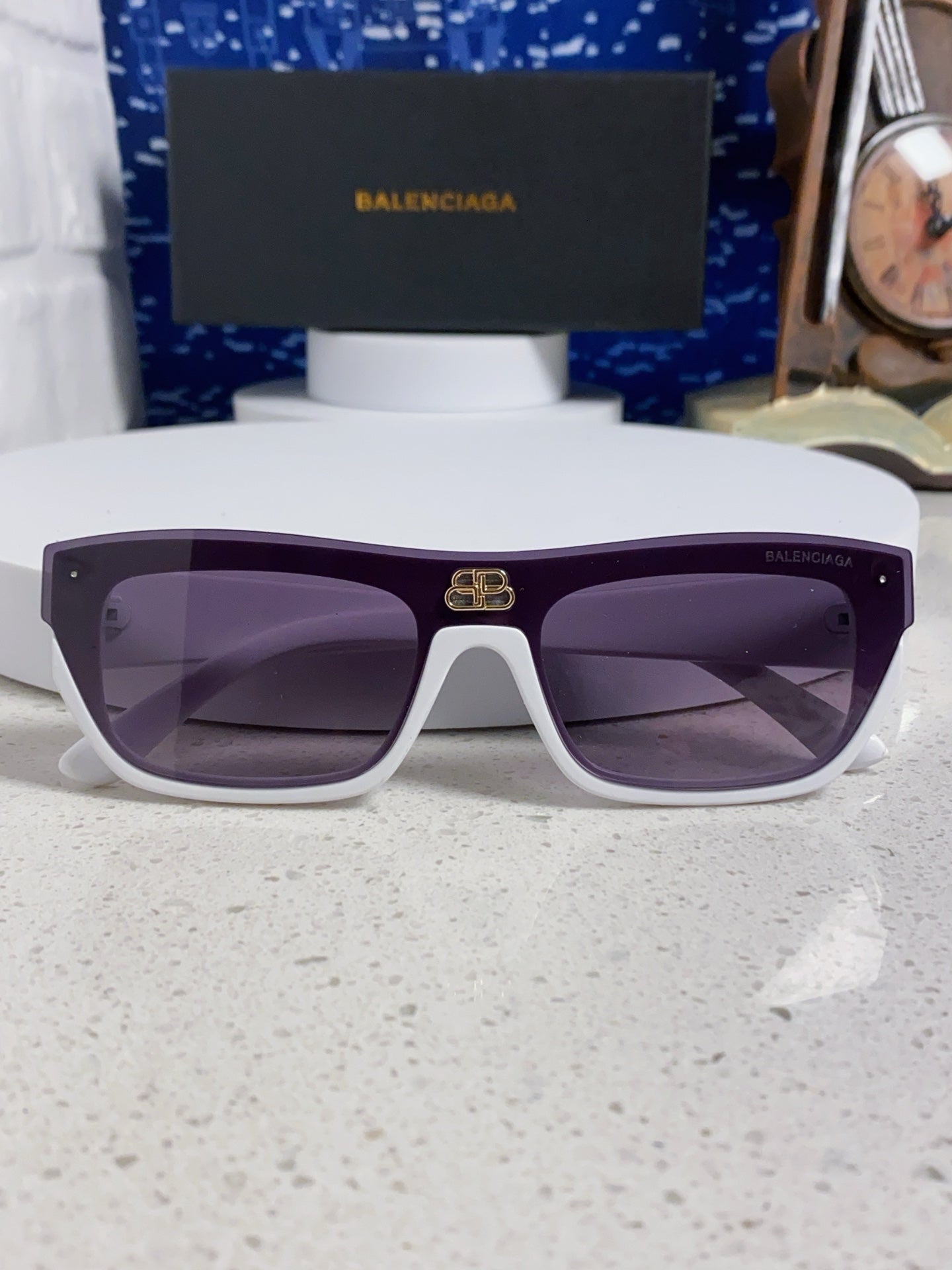 Balenciaga Browline Silver Lens Sunglasses for Men & Women - 358646 - detail image 8