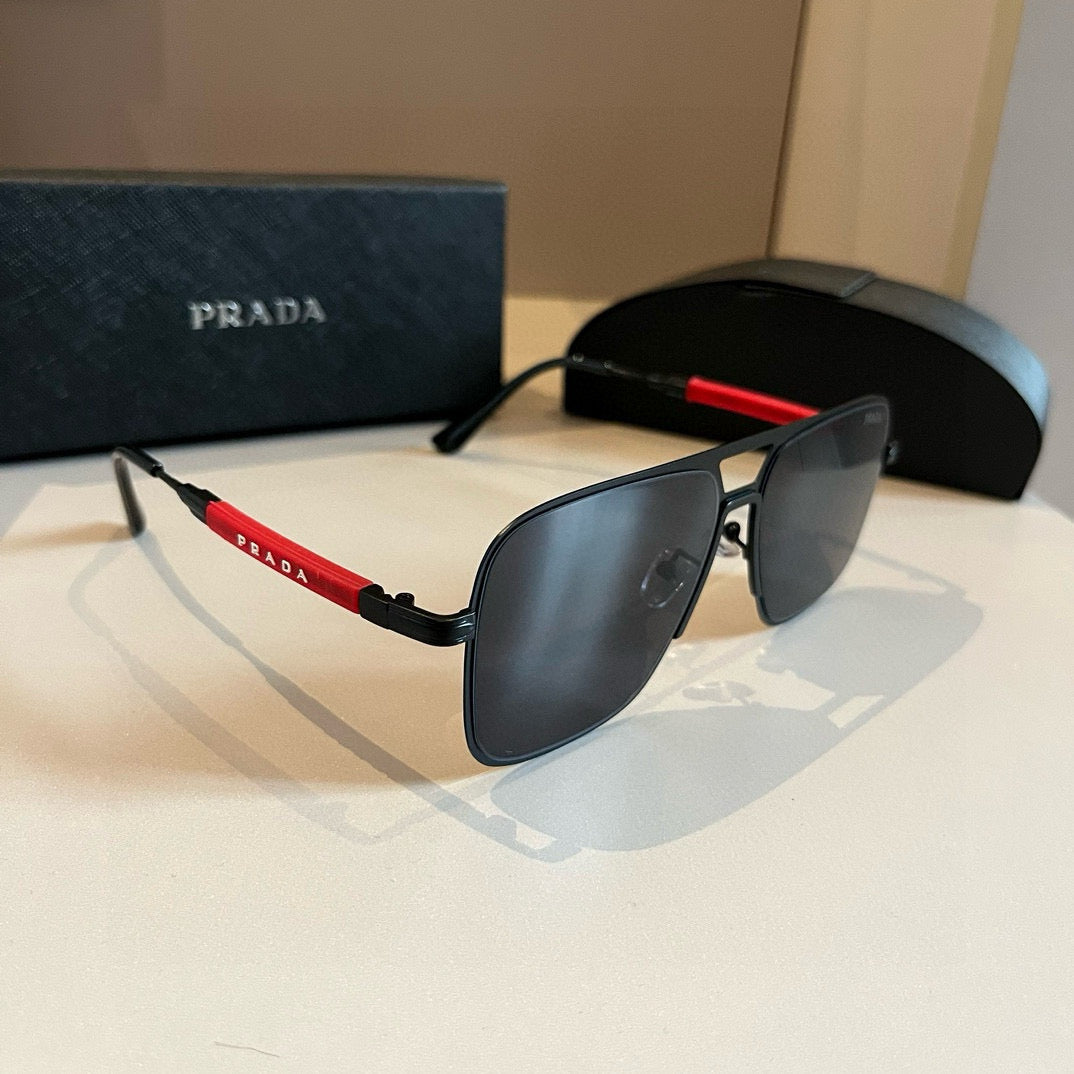 Prada Polarized Fashion Gold Lens Sunglasses for Men - 382585