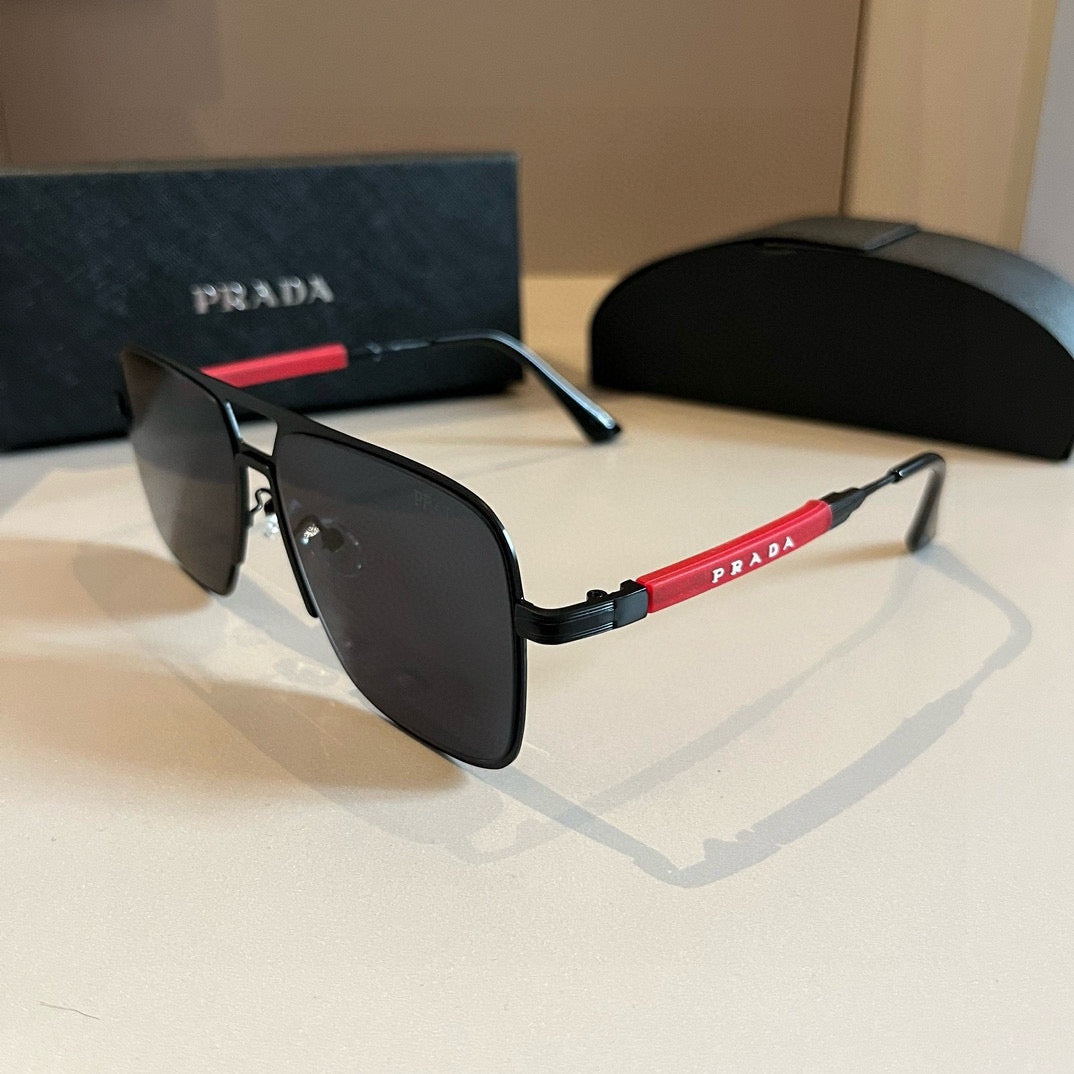 Prada Polarized Fashion Gold Lens Sunglasses for Men - 382585 - detail image 3