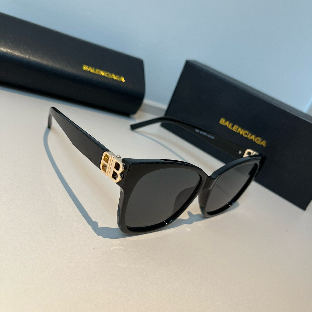 Balenciaga Folding Square Black Lens Sunglasses for Men & Women - 432534