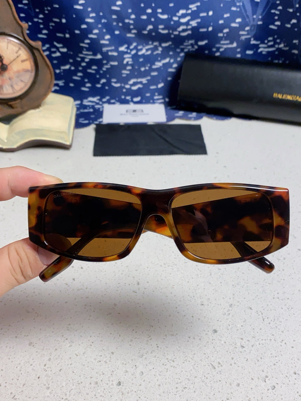 Balenciaga Square Black Lens Sunglasses for Men & Women - 372344 - detail image 3