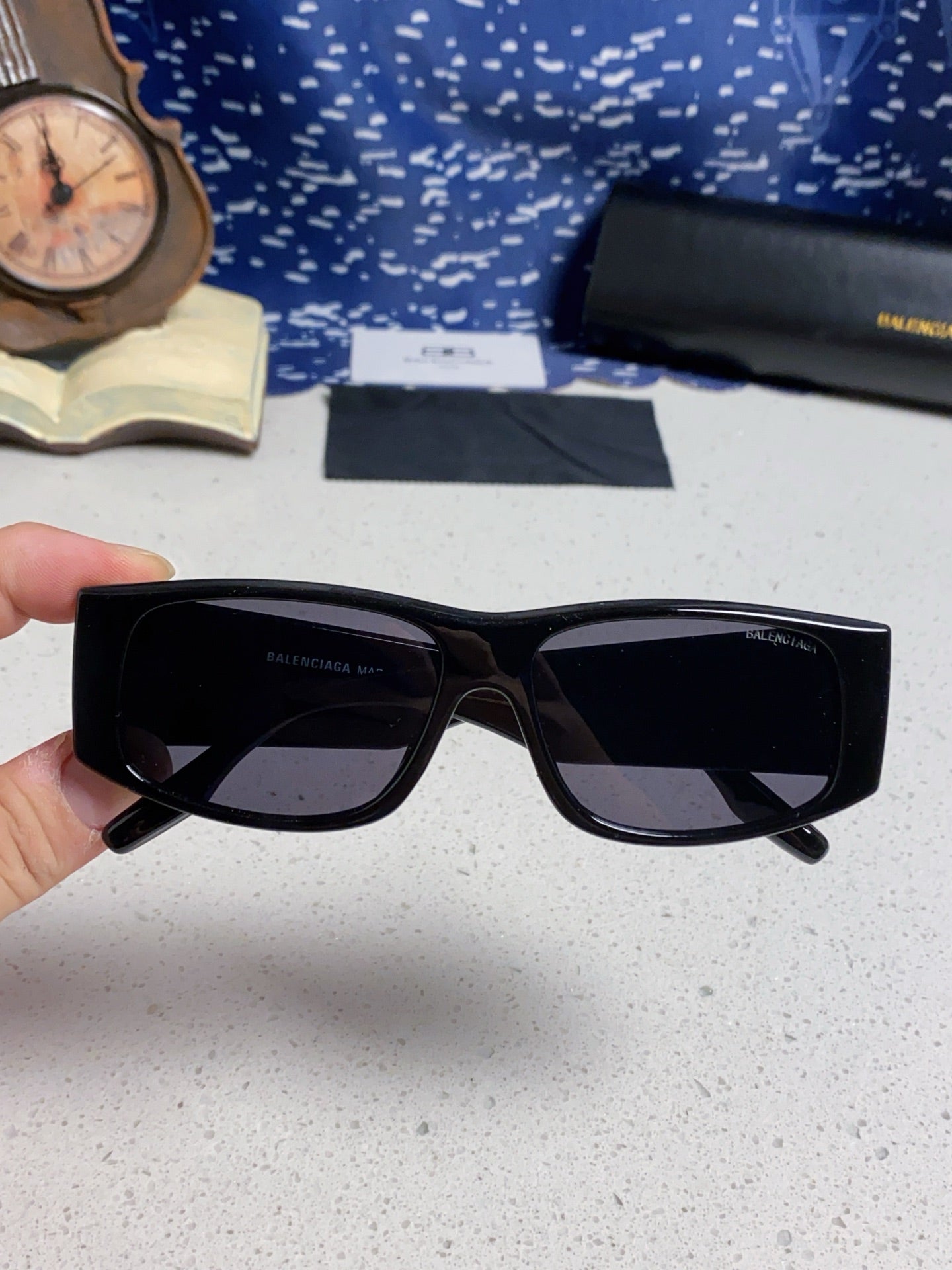 Balenciaga Square Black Lens Sunglasses for Men & Women - 372345 - detail image 3