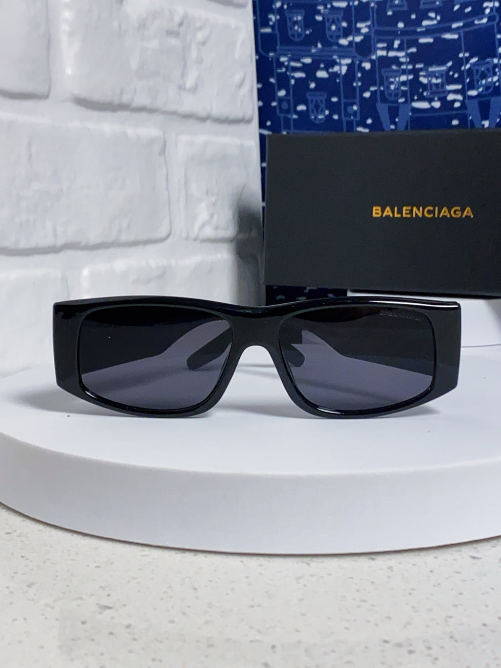 Balenciaga Square Blue Lens Sunglasses for Men & Women - 935205 - detail image 2
