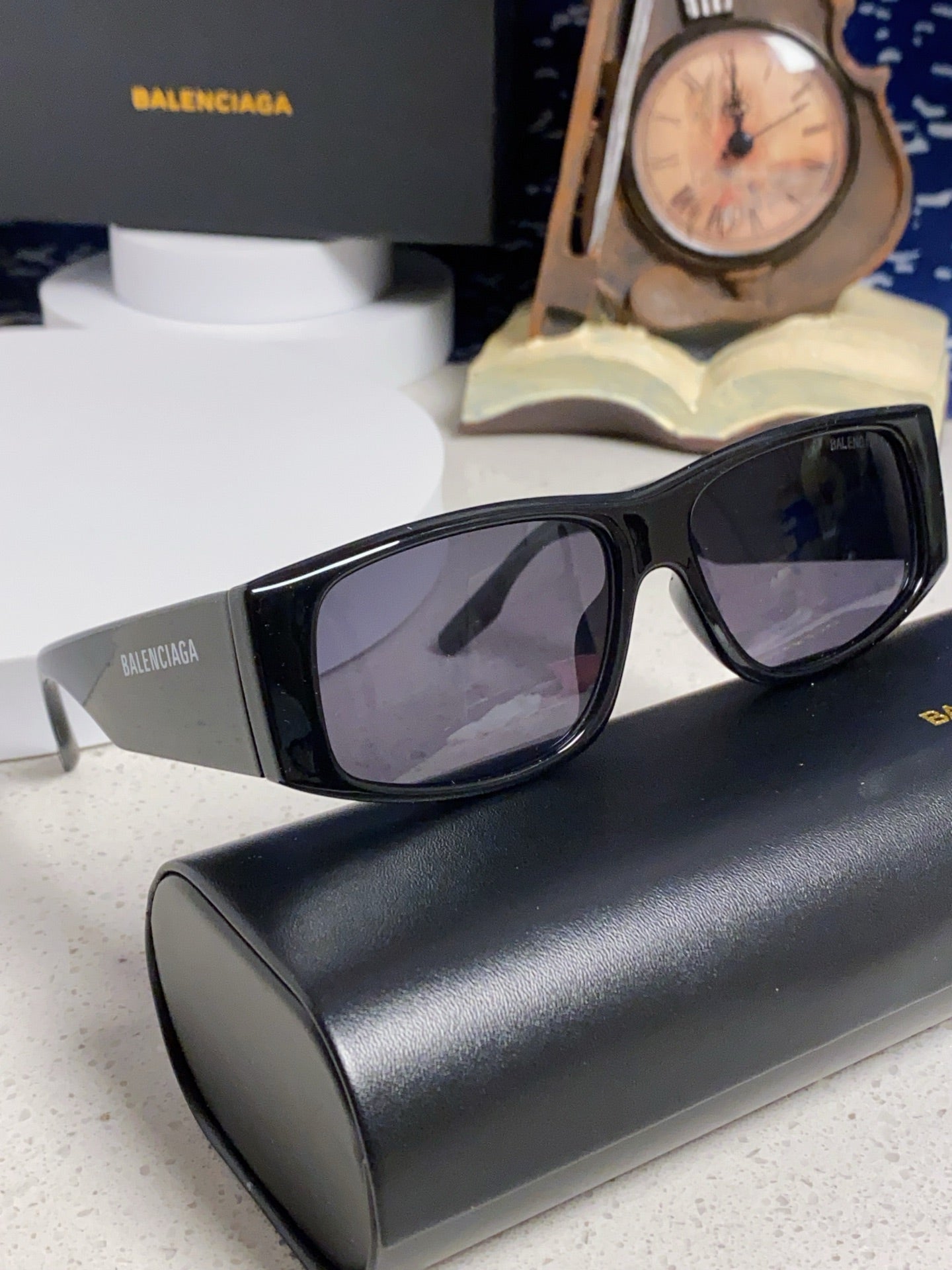 Balenciaga Square Blue Lens Sunglasses for Men & Women - 935205 - detail image 10